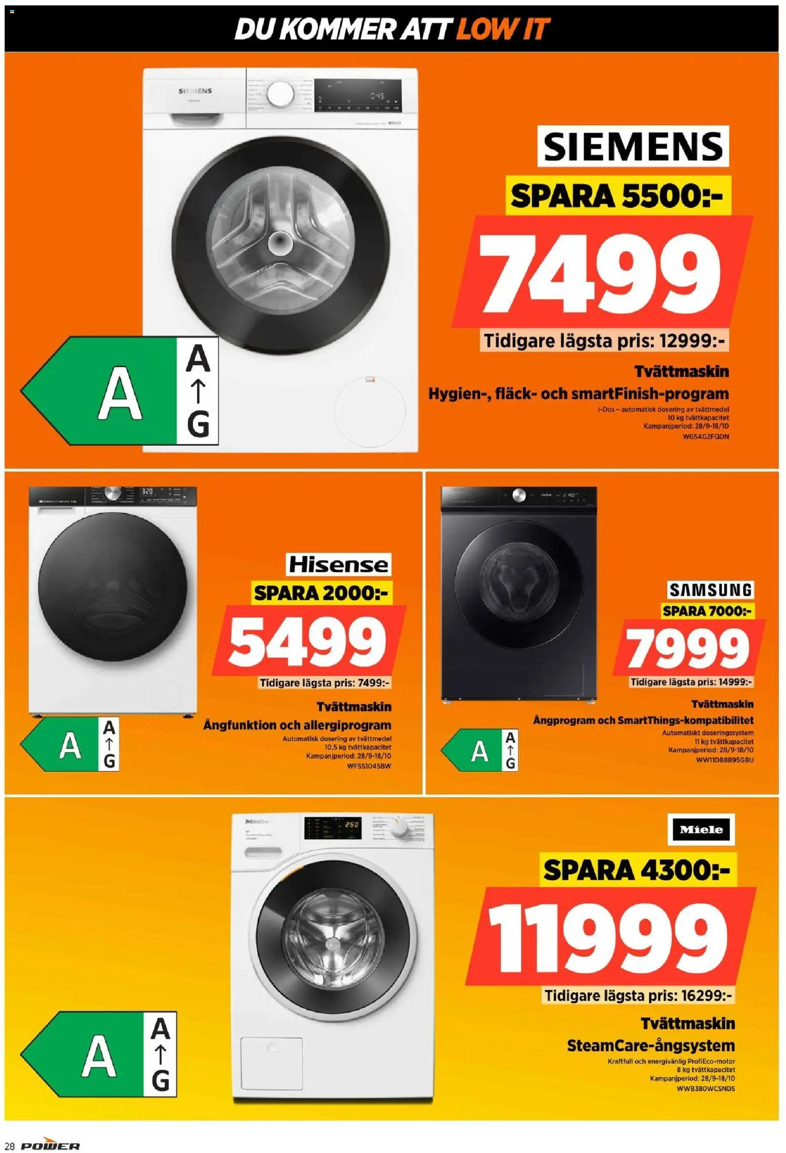 Power reklamblad aktuell från 12/10/2026 | Sida: 28 | Produkter: Tvättmedel, Tvättmaskin