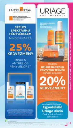 Kulcs Patika akciós újság - amely érvényes a következő dátumtól: 01.05.2026 | Oldal: 19 | Termékek: Fényvédő