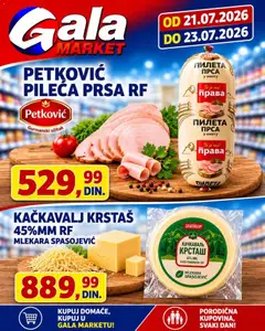 Gala MARKET katalog Ponuda - pregled Gala MARKET kataloga - važi od 21.07.2026