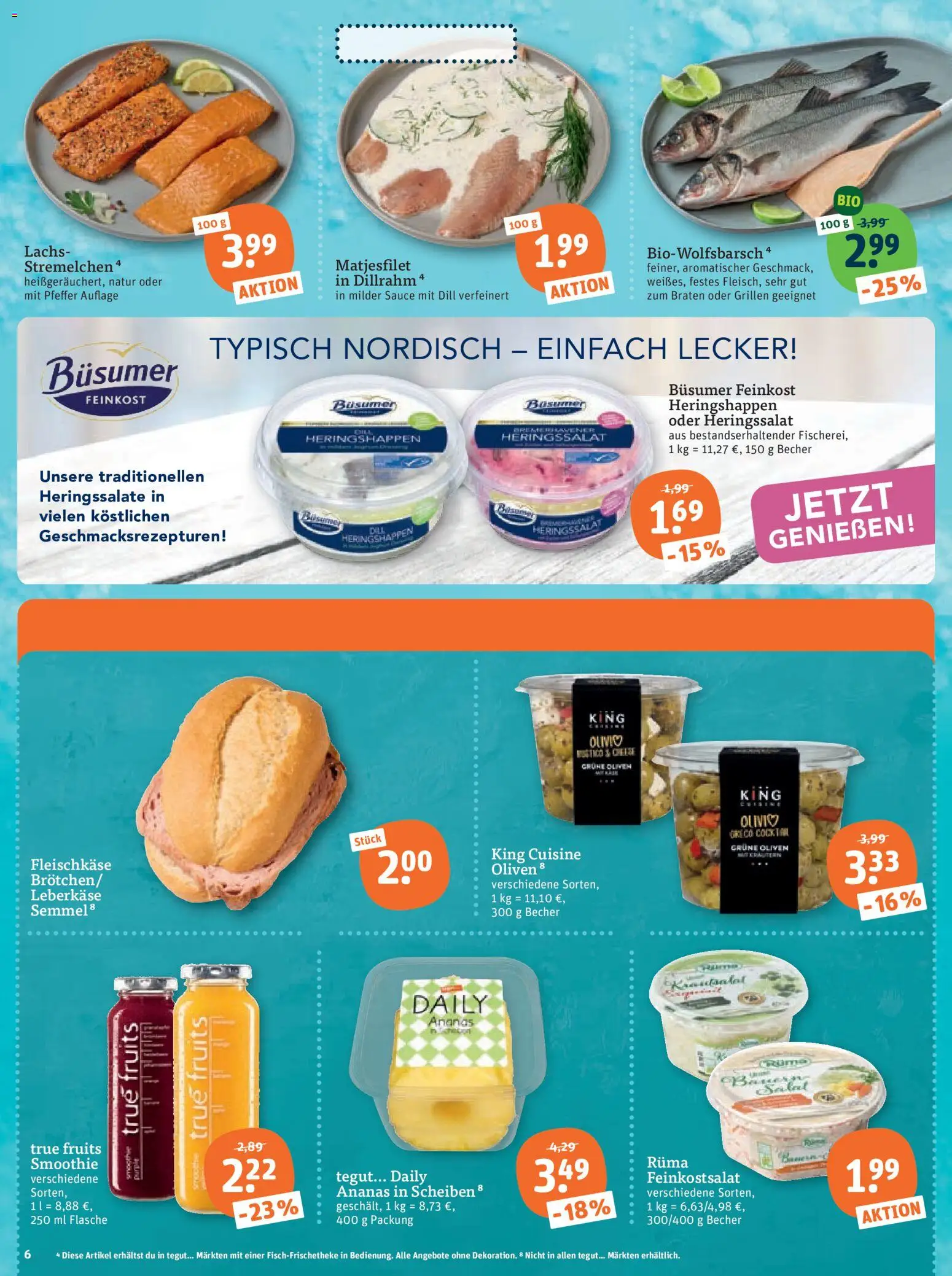 Tegut Prospekt – gültig ab 06.07.2026 | Seite: 8 | Produkte: Ananas, Lachs, Dill, Salat