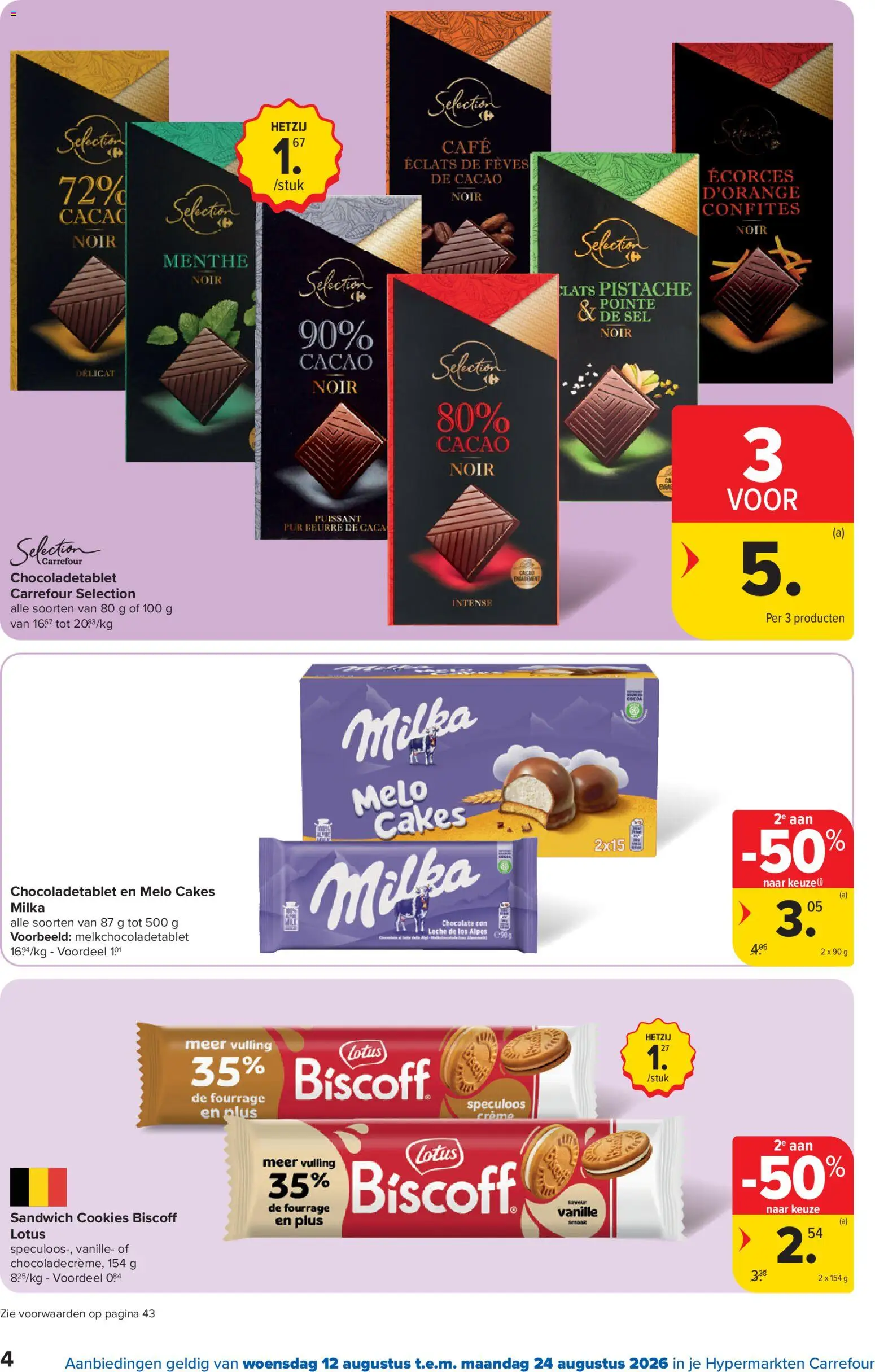 {H1} | Pagina: 4 | Producten: Sandwich, Cacao, Vanille, Lotus