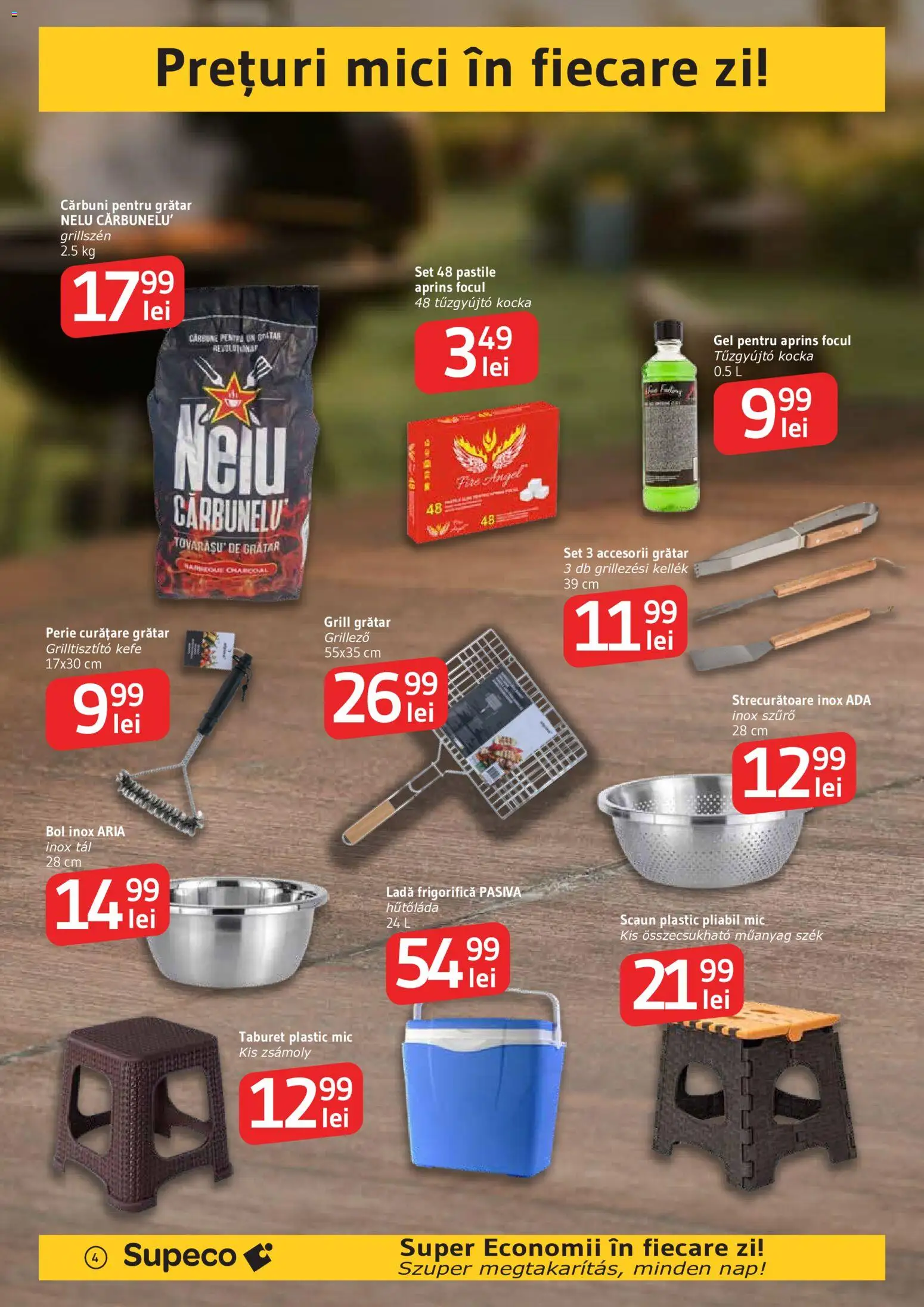 Noul catalog Supeco – valabil de la 06.08.2026 | Pagină: 4 | Produse: Grill, Bol, Grătar, Taburet