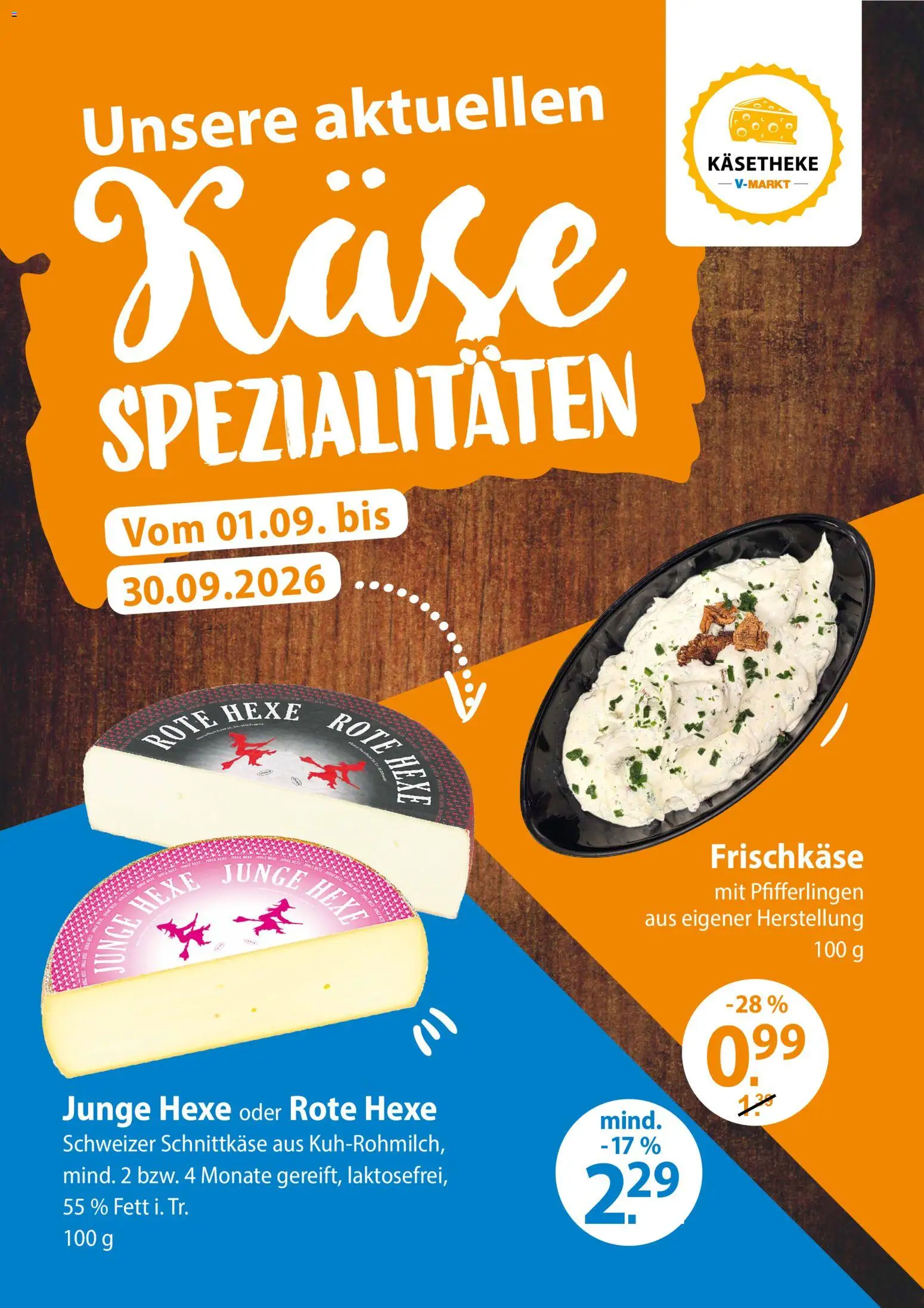 V-Markt Angebote – gültig ab 03.09.2026 | Seite: 28 | Produkte: Käse, Spezialitäten, Frischkase