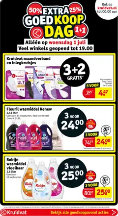Kruidvat folder week 27 - Voorbeeld van een folder van Kruidvat, geldig van 30-06-2026 | Pagina: 5 | Producten: Wasmiddel, Robijn, Kan, Was