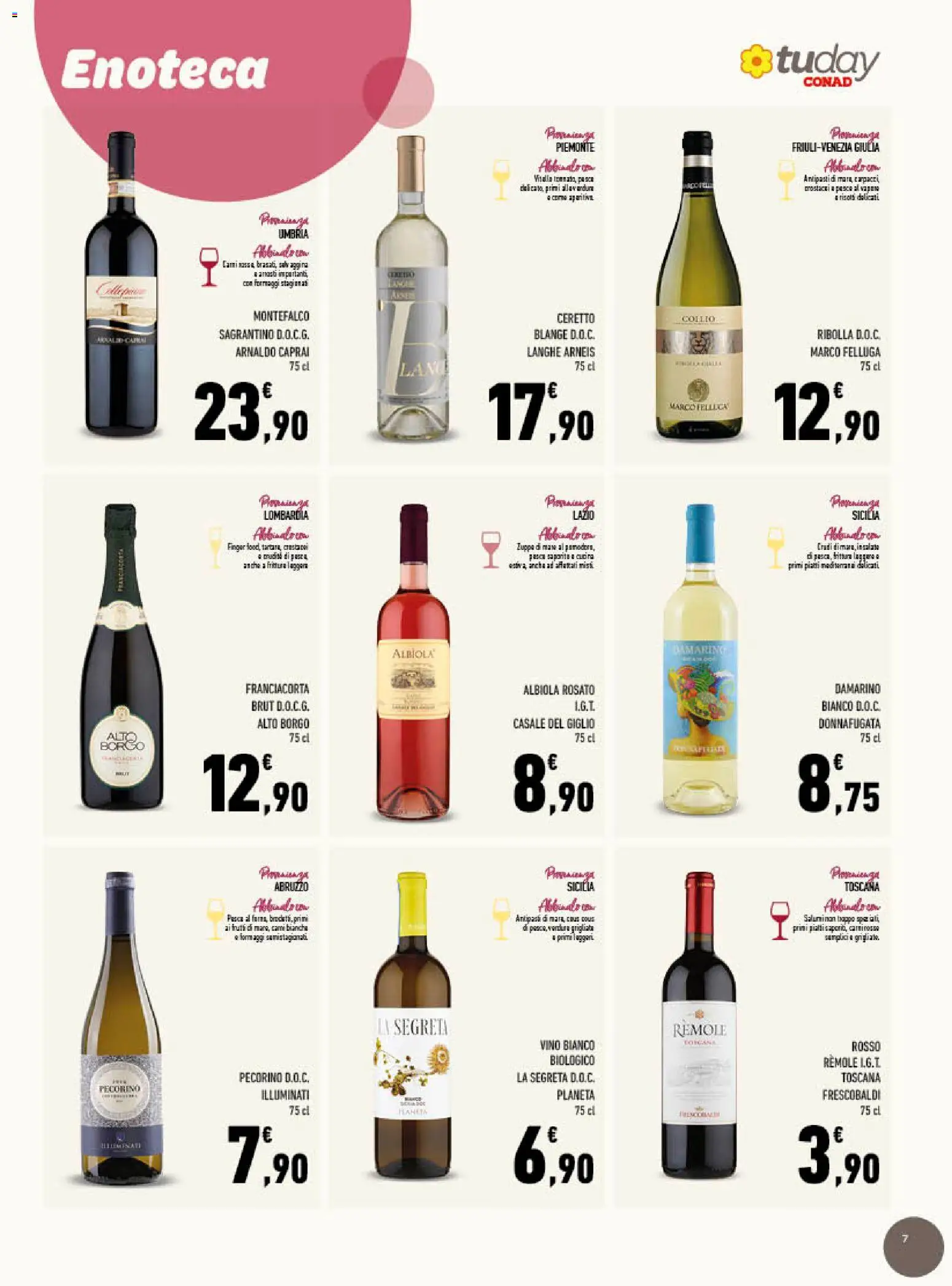 Volantino Conad del 29/07/2026 | Pagina: 7 | Prodotti: Frutta, Agrumi, Spumante, Vino bianco