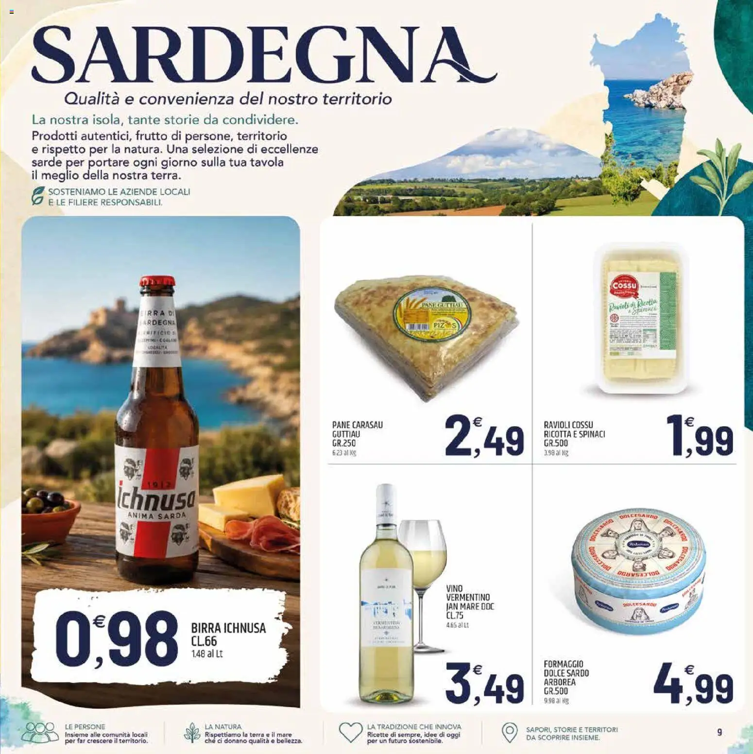 Volantino ARD Discount del 19/10/2026 | Pagina: 17 | Prodotti: Formaggio, Vino, Spinaci, Terra