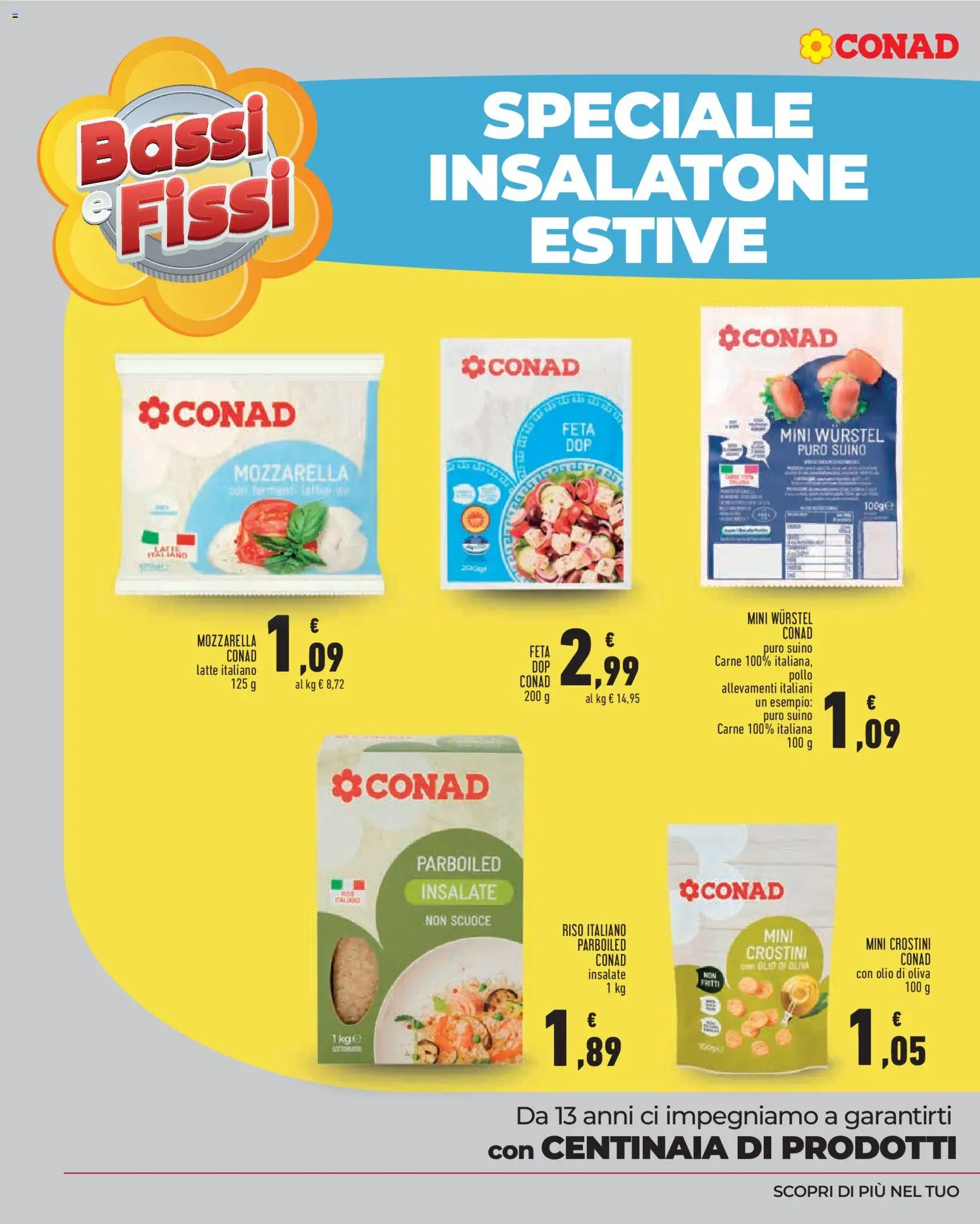 Volantino Conad del 08/07/2026 | Pagina: 4 | Prodotti: Pollo, Suino, Olio, Feta