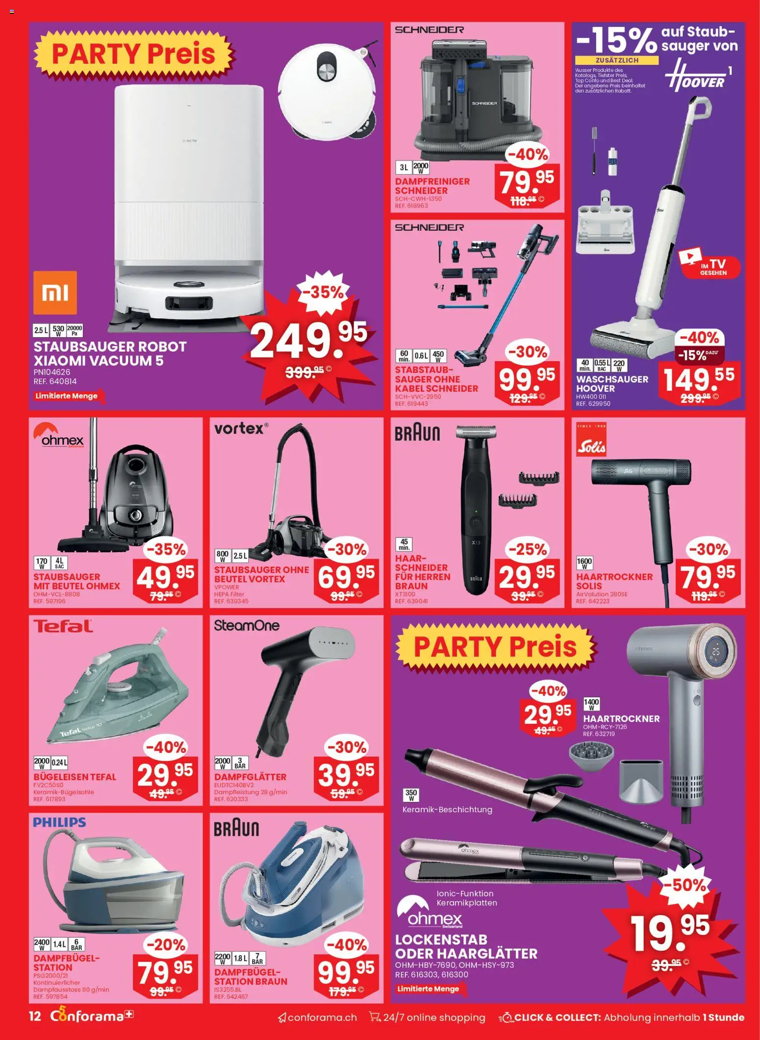 Conforama aktionen – gültig ab 09.09.2026 | Seite: 12 | Produkte: Haartrockner, Kabel, Xiaomi, Philips