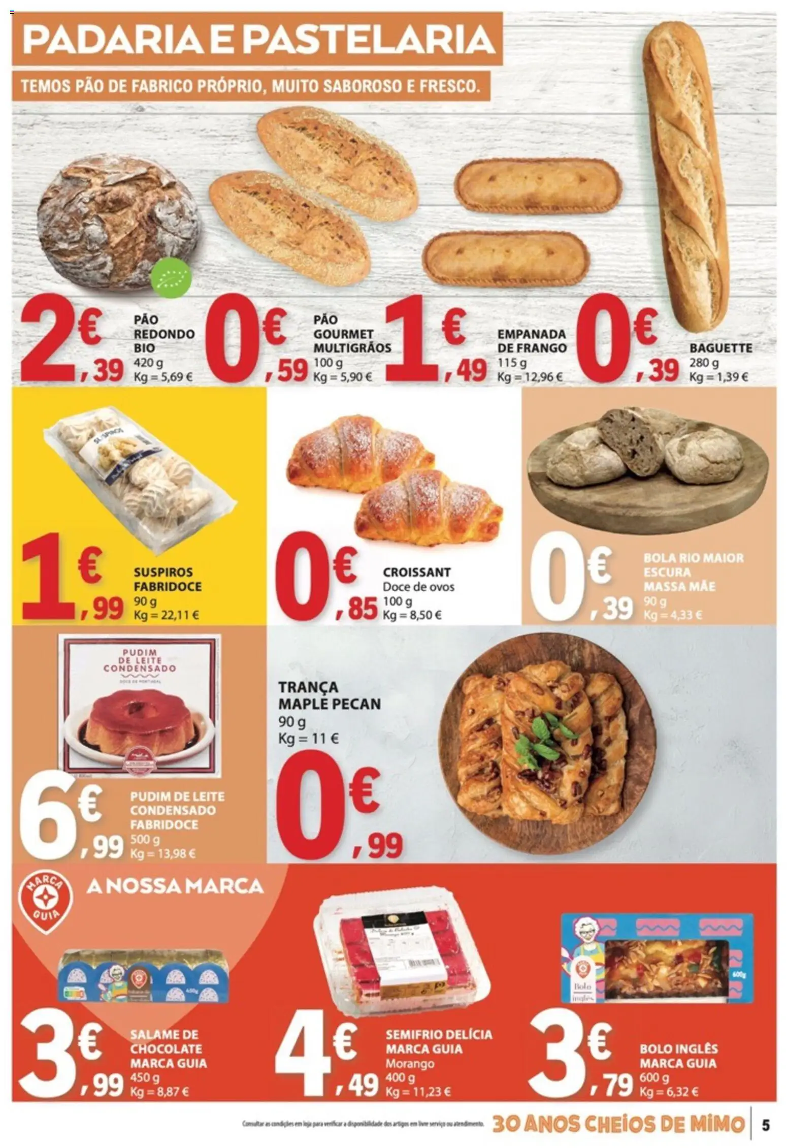 E.Leclerc folheto │ válido de 13/08/2026 | Página: 5 | Produtos: Bolo, Ovos, Pão, Chocolate