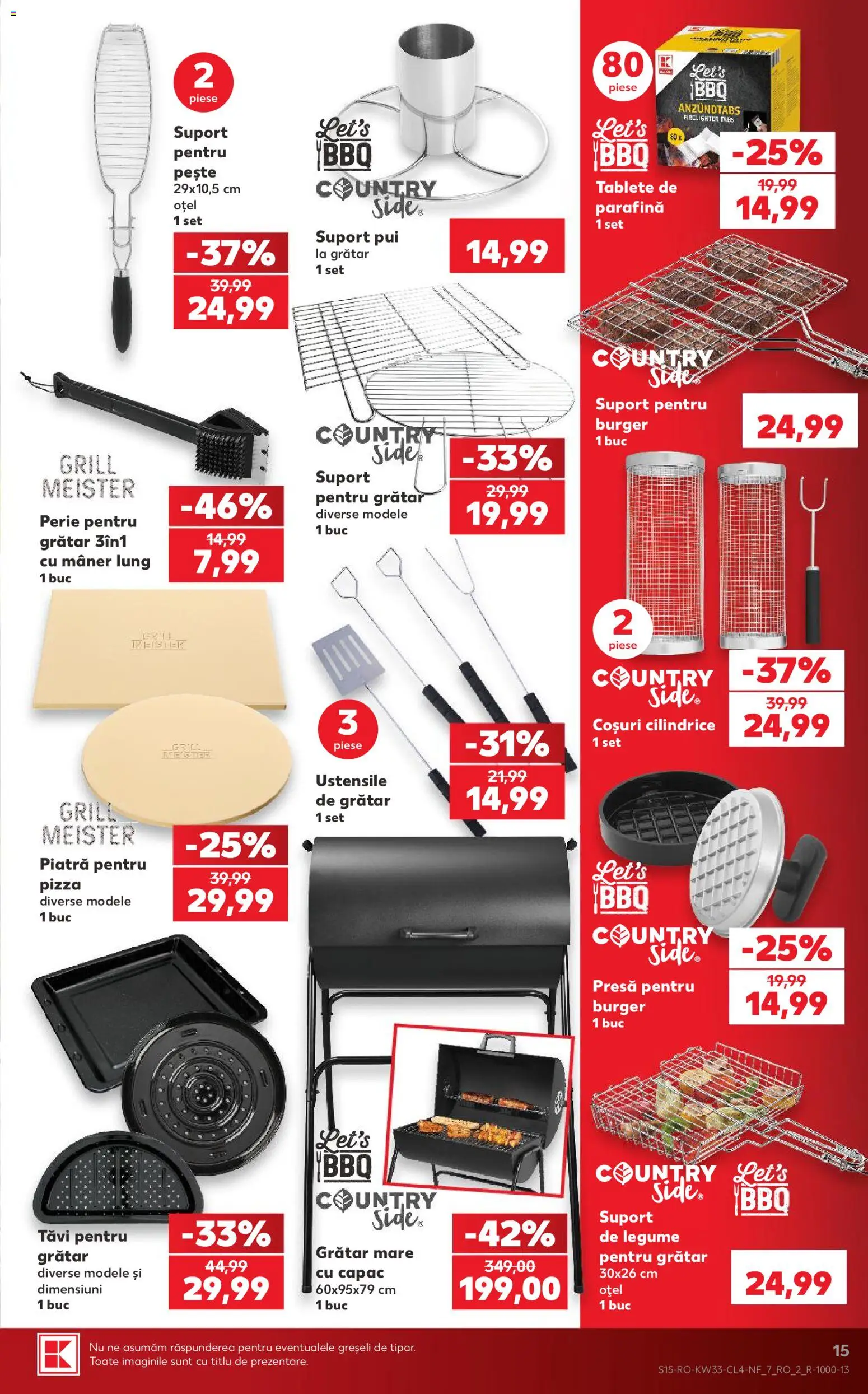 Noul catalog Kaufland – valabil de la 12.08.2026 | Pagină: 15 | Produse: Perie, Pizza, Legume, Suport