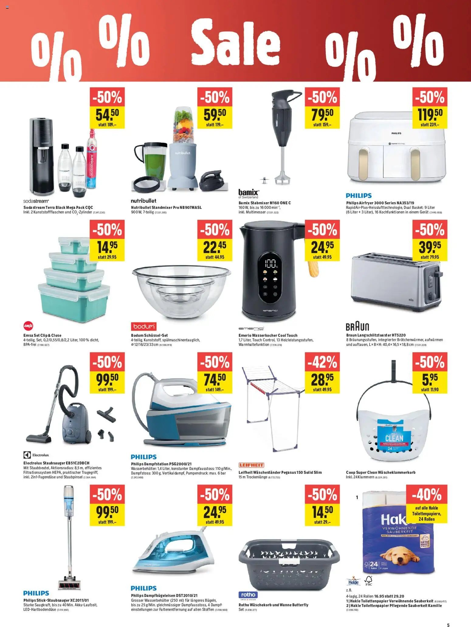 Jumbo aktionen – gültig ab 27.08.2026 | Seite: 5 | Produkte: Wasserkocher, Staubsauger, Philips, Toilettenpapier