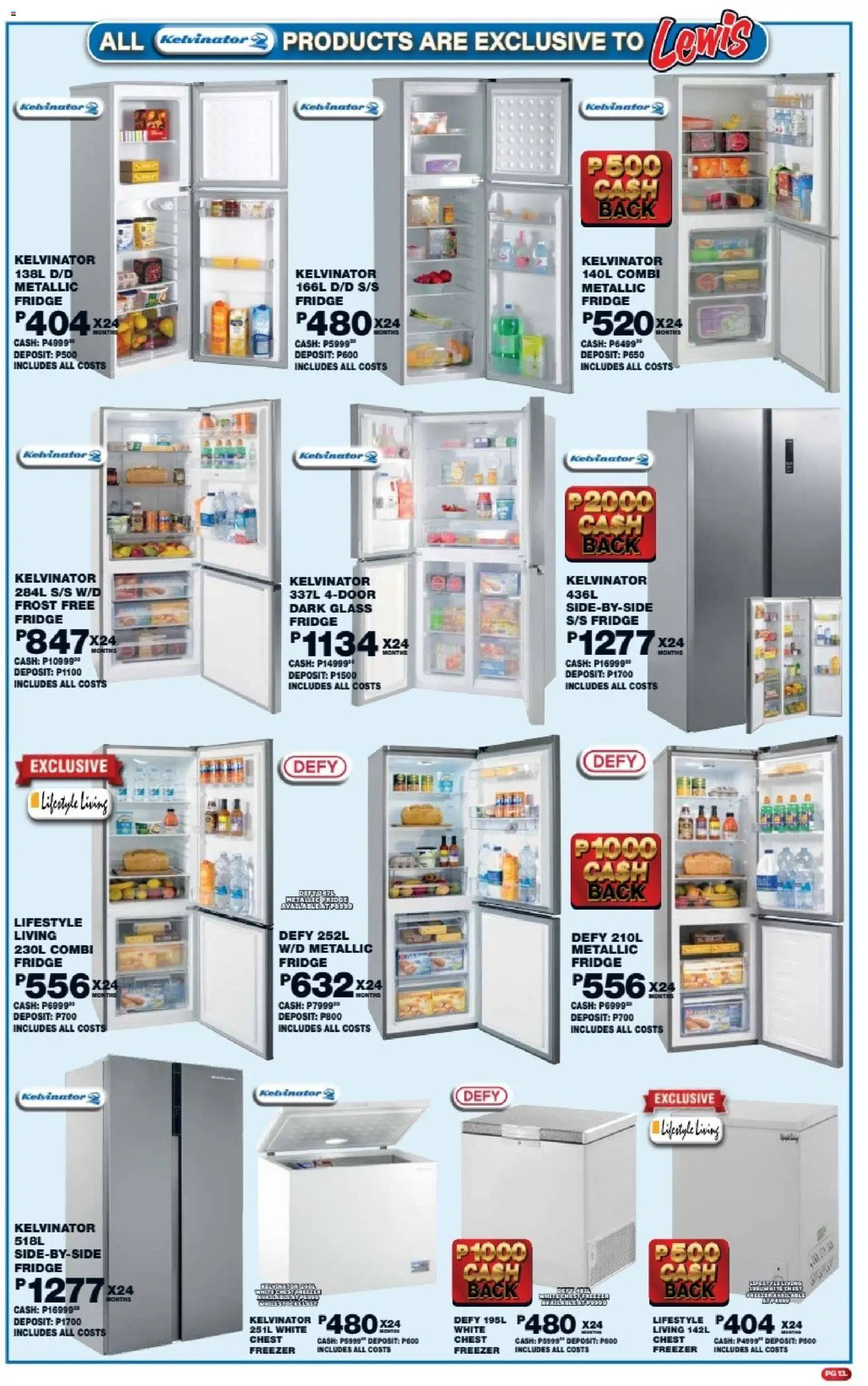 New Lewis Stores catalogue – valid from 11.05.2026 | Page: 13 | Products: Freezer, Fridge
