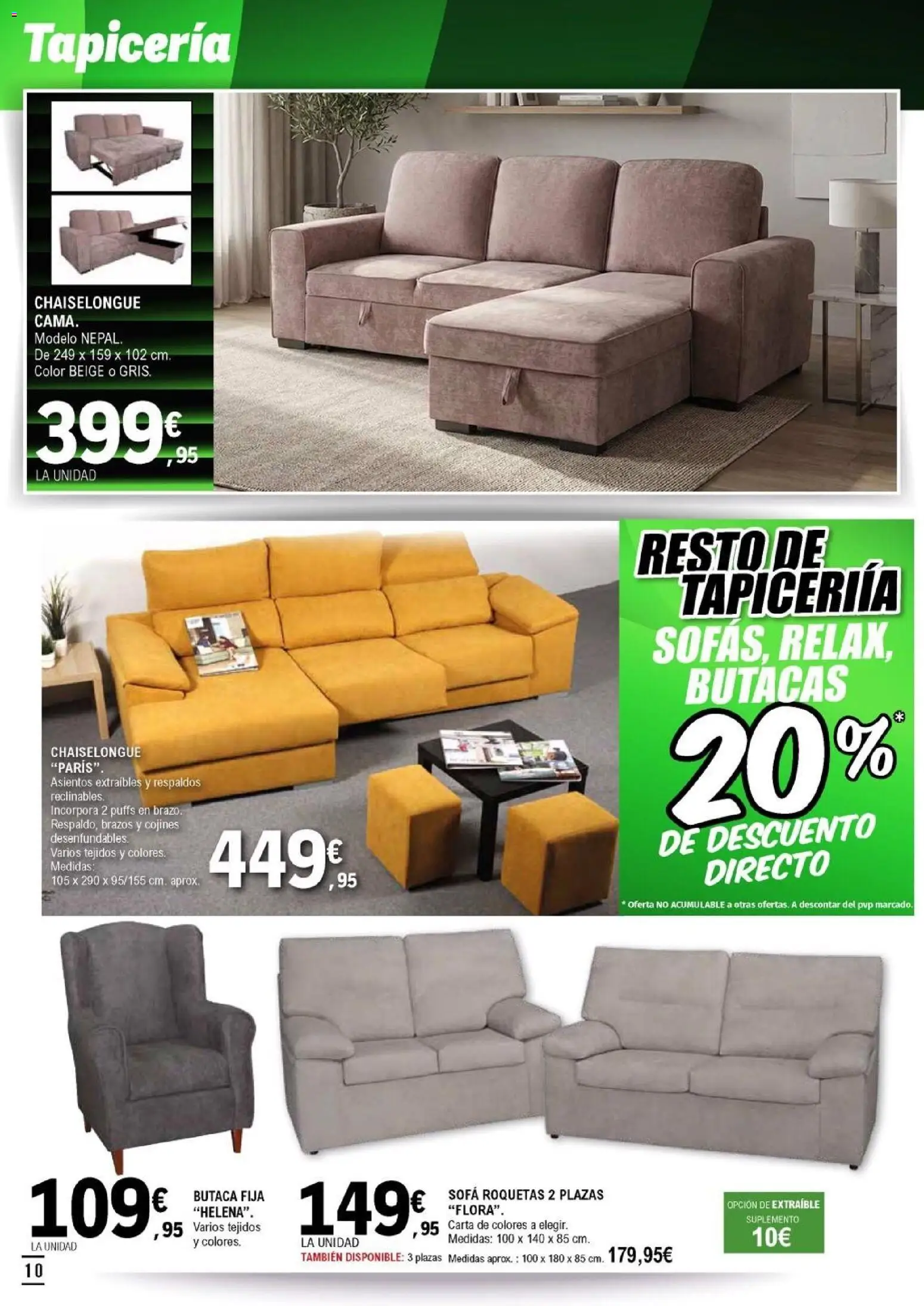 E.Leclerc folleto Salamanca │ válido desde el 09/09/2026 | Página: 10 | Productos: Cama, Sofá