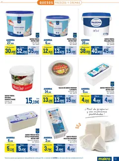 Vista previa Makro Lácteos válido desde el 05/10/2026 | Página: 13 | Productos: Queso Cheddar, Queso, Queso fresco, Crema