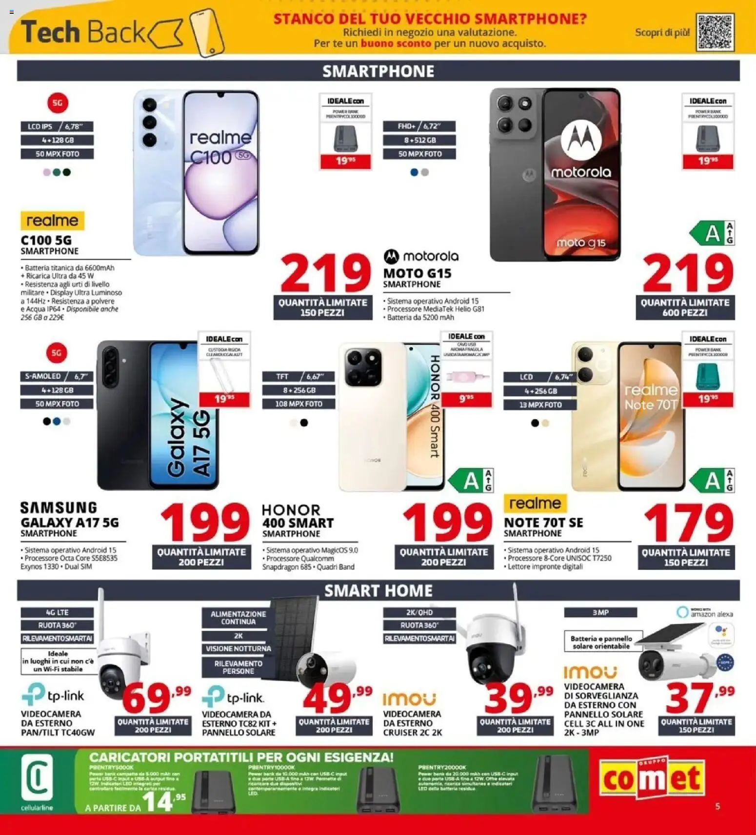Volantino Comet del 08/10/2026 | Pagina: 5 | Prodotti: Tè, Acqua, Smartphone, Videocamera