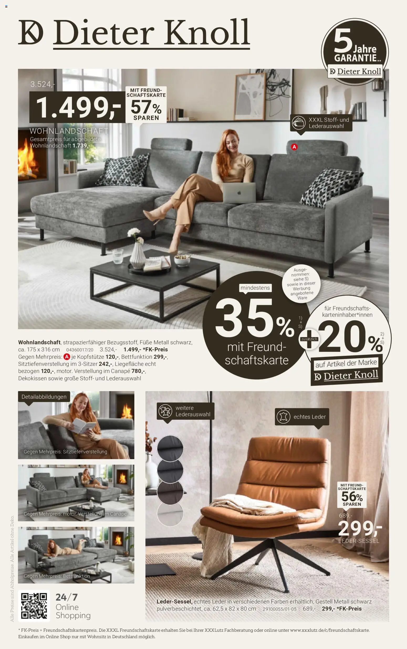 XXXLutz Dieter Knoll Spezial – gültig ab 17.10.2026 | Seite: 1 | Produkte: Wohnlandschaft