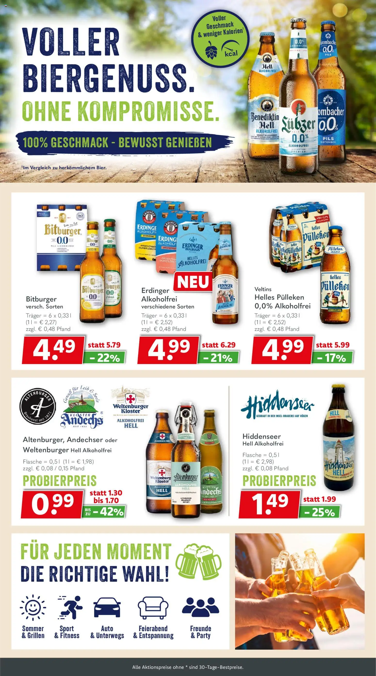Getränkeland Prospekt – gültig ab 22.06.2026 | Seite: 4 | Produkte: Helles pulleken, Pils, Burger, Veltins