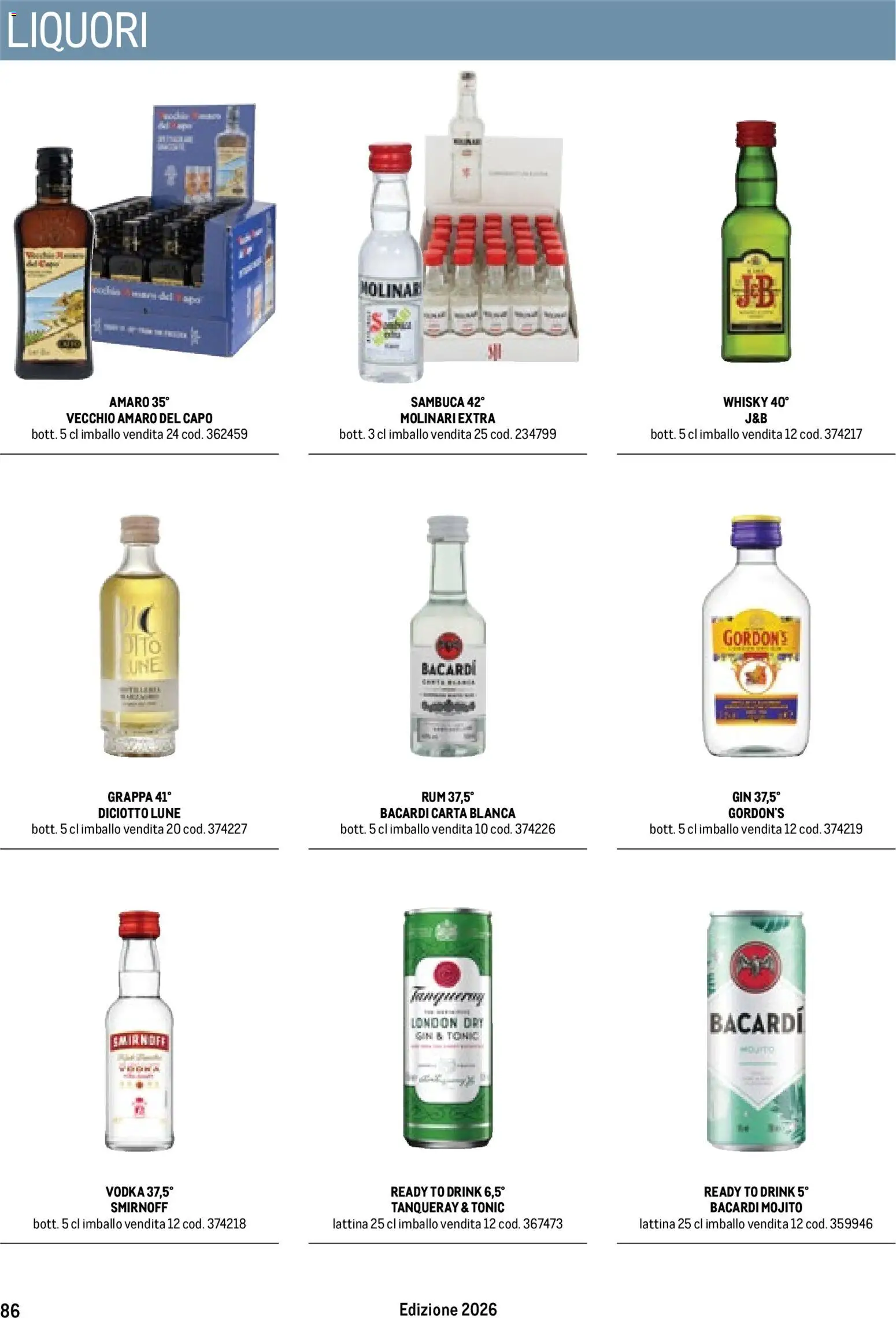 Volantino Metro del 17/10/2025 | Pagina: 86 | Prodotti: Whisky, Rum, Grappa, Amaro