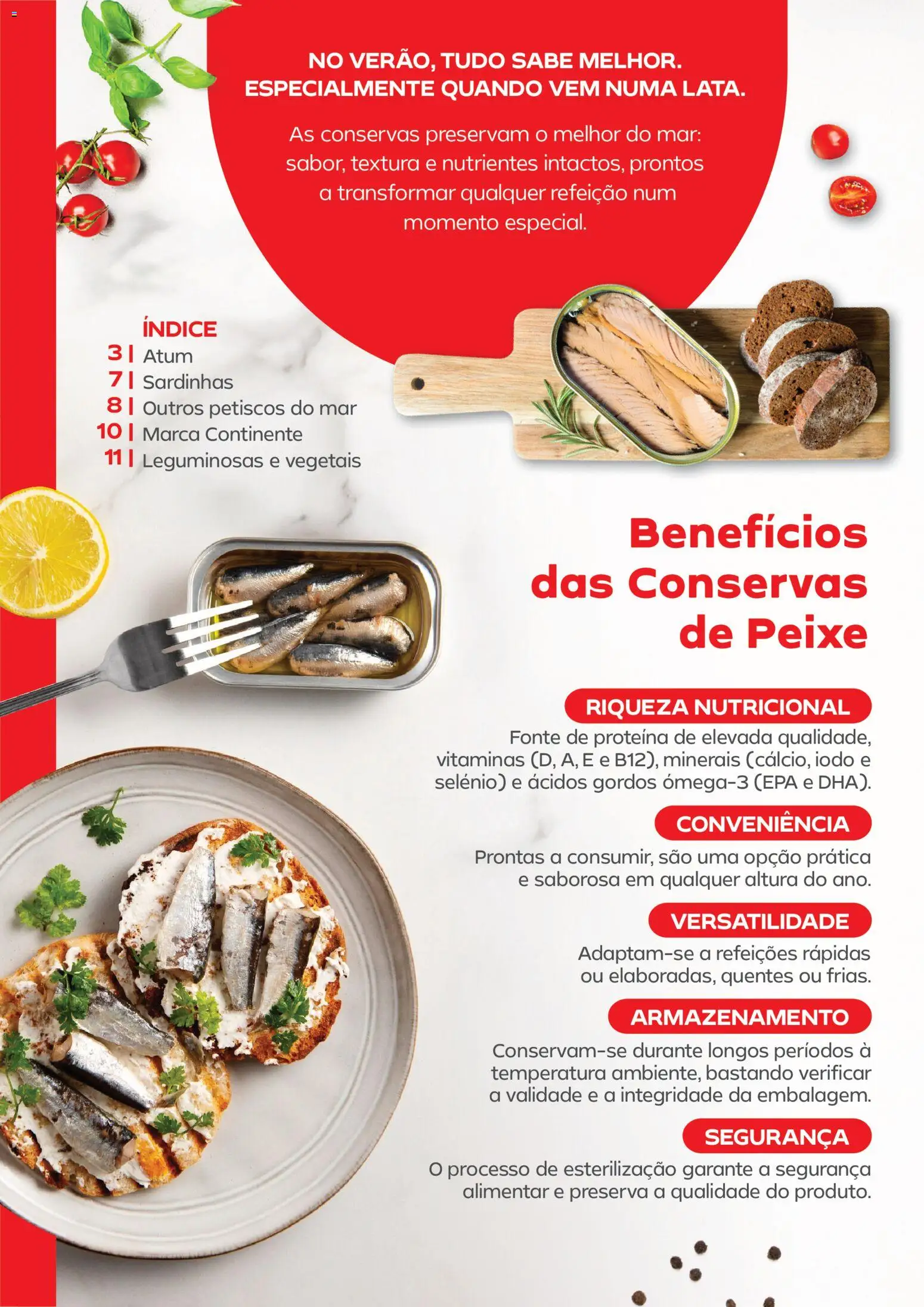 Continente Petiscos │ válido de 28/07/2026 | Página: 2 | Produtos: Atum, Sardinhas, Peixe, Proteina