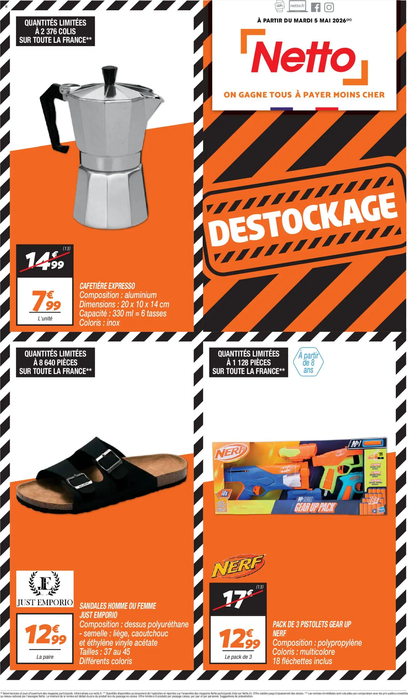 {H1} | Page: 1 | Produits: Cafetière, Cafetière expresso, Sandales, Tasses
