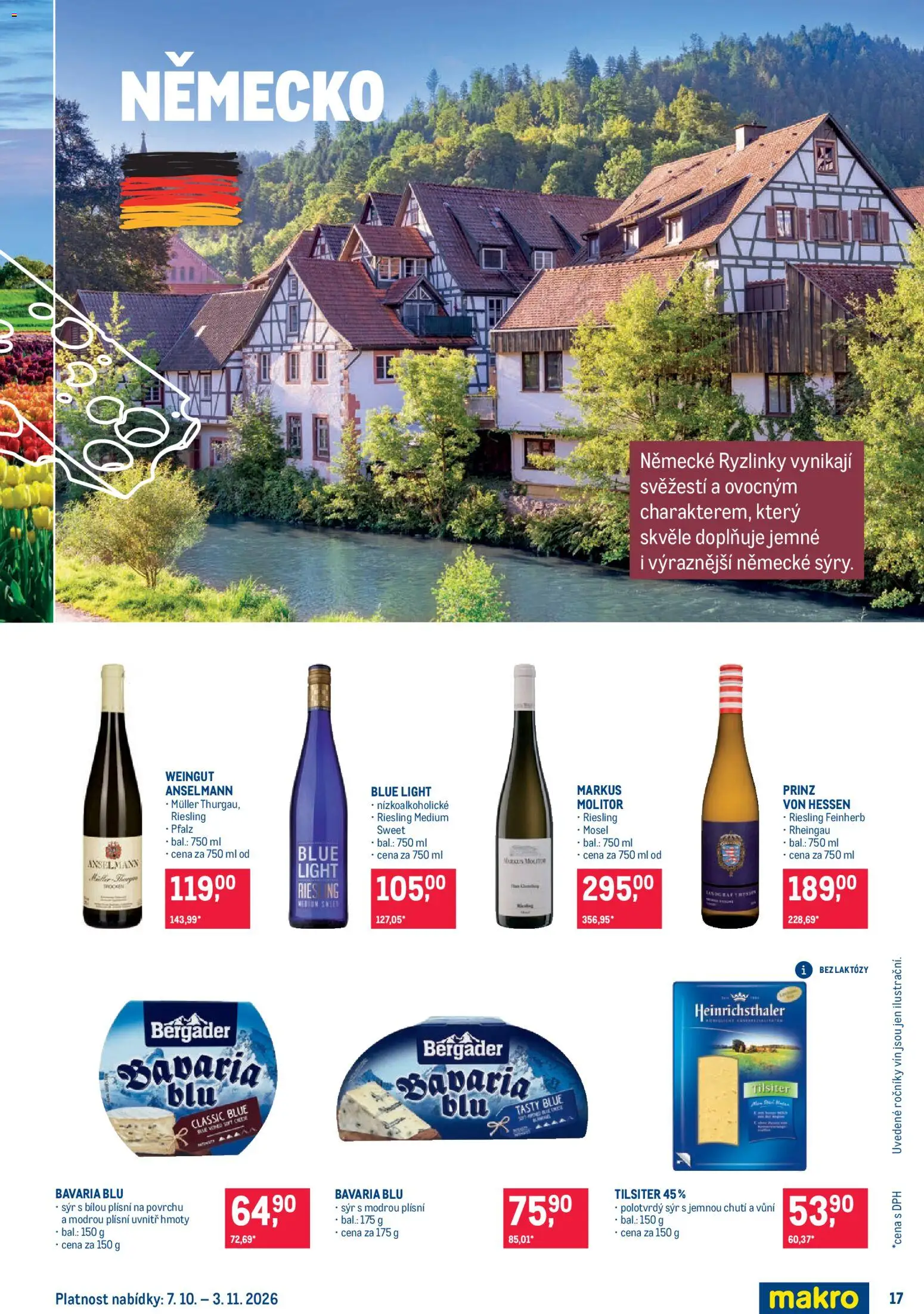 Makro leták - Pro milovníky jídla od 07.10.2026 | Strana: 17 | Produkty: Sýr, Riesling