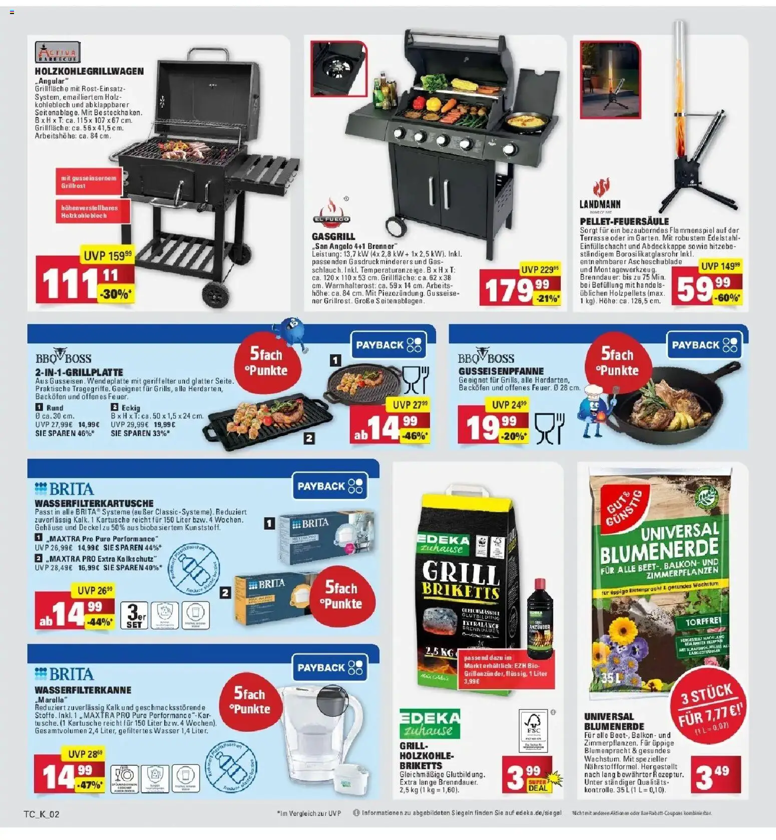 E center - E center: Wochenangebote – gültig ab 28.06.2026 | Seite: 55 | Produkte: Grill, Blumenerde, Wasser, Backofen