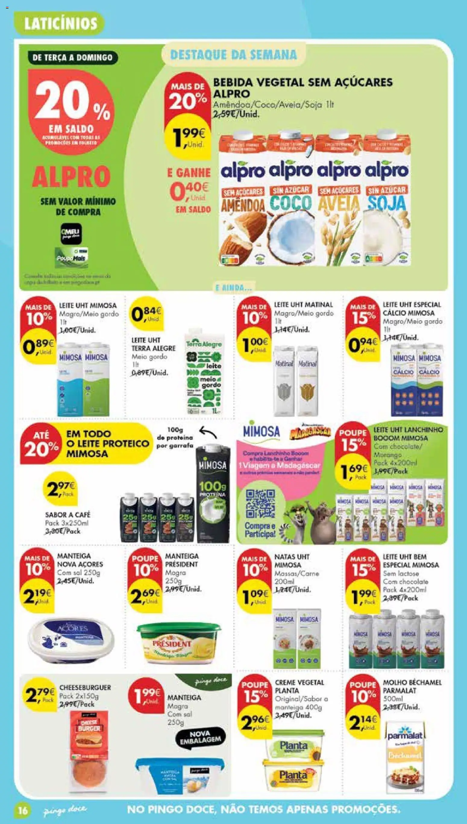 Pingo Doce folheto Poupe Esta Semana Madeira │ válido de 20/10/2026 | Página: 16 | Produtos: Laticínios, Coco, Creme, Natas