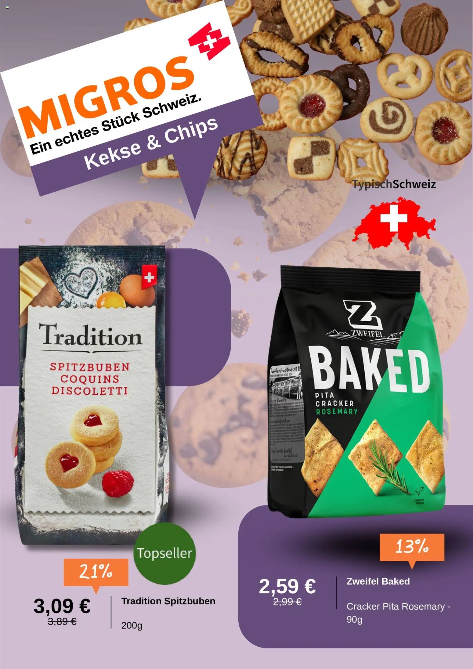 Migros Prospekt – gültig ab 07.07.2026 | Seite: 3 | Produkte: Chips, Kekse