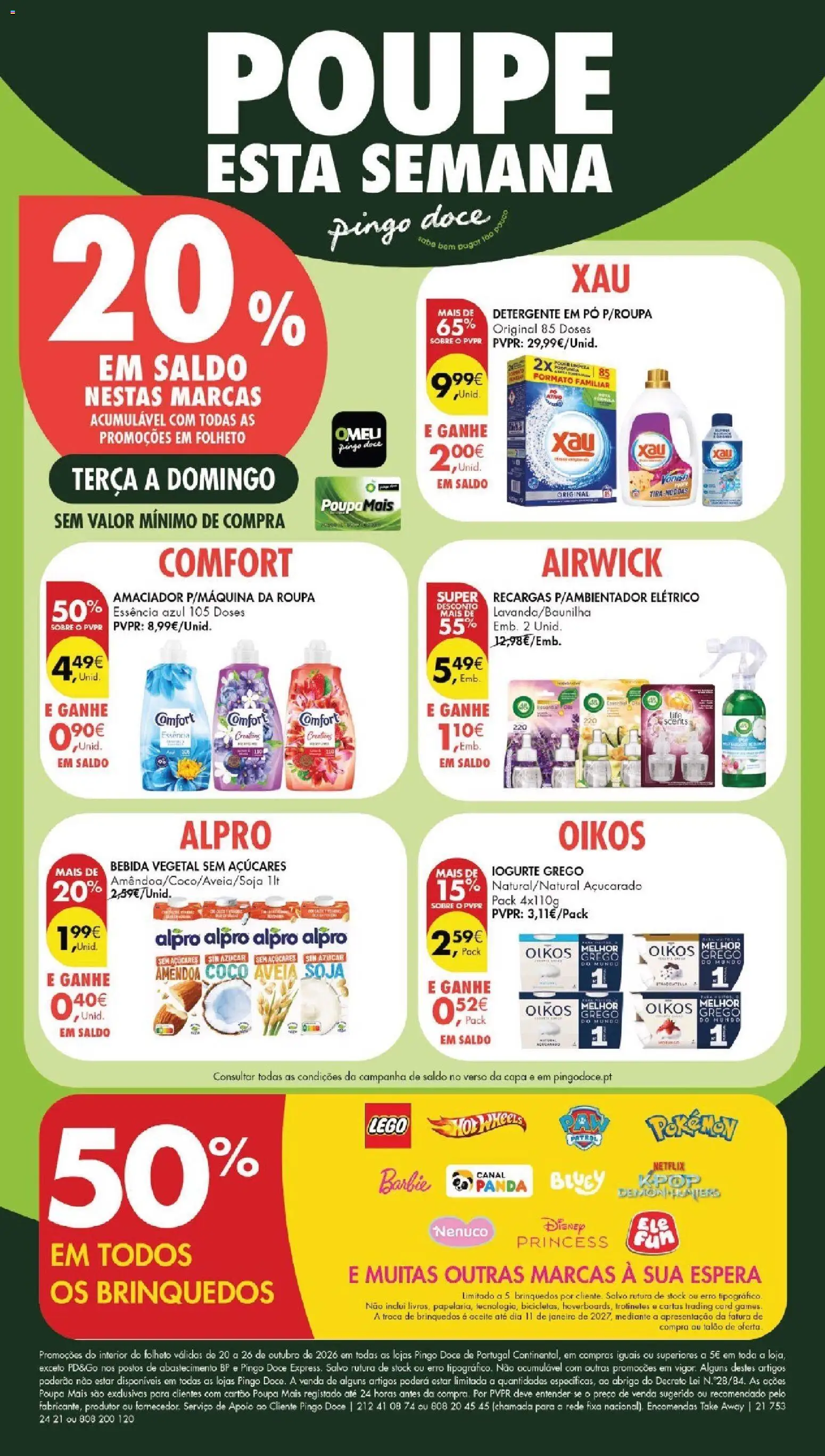 Pingo Doce folheto │ válido de 20/10/2026 | Página: 54 | Produtos: Soja, Iogurte, Brinquedos, Bebida