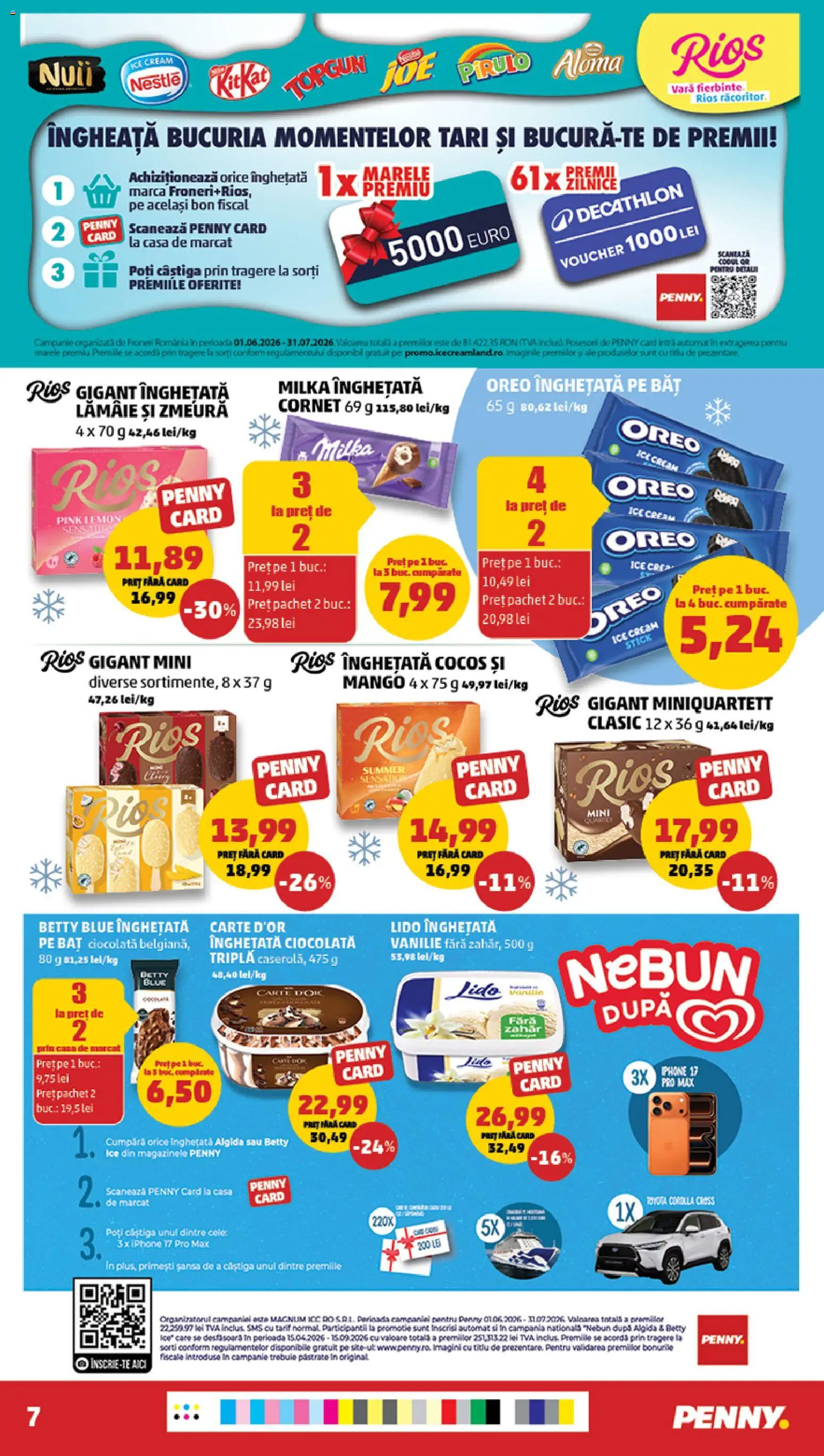 Noul catalog PENNY – valabil de la 22.07.2026 | Pagină: 7 | Produse: Zmeură, Caserola, Înghețată, Mango