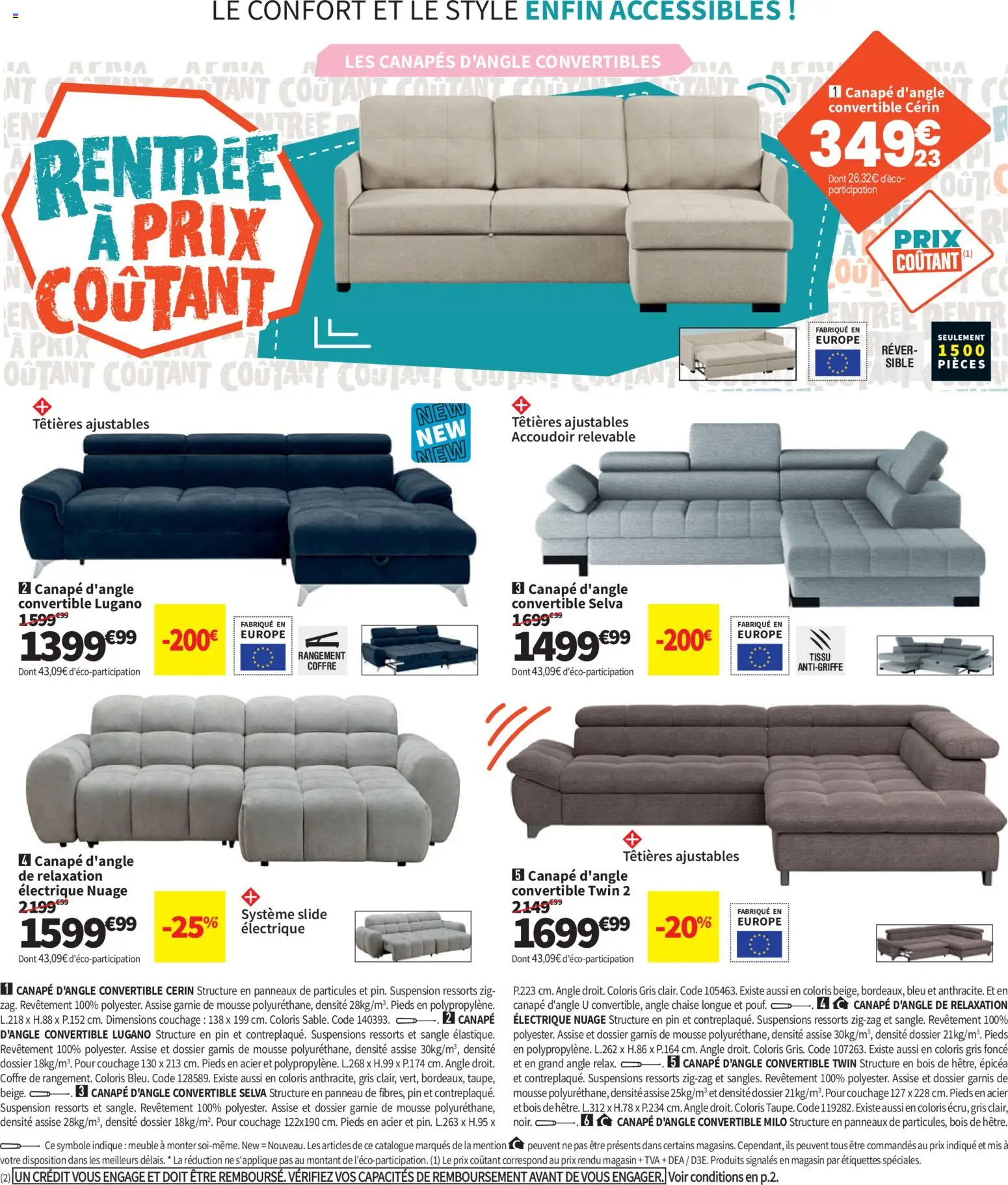 {H1} | Page: 16 | Produits: Canapé, Chaise longue, Chaise, Canapés
