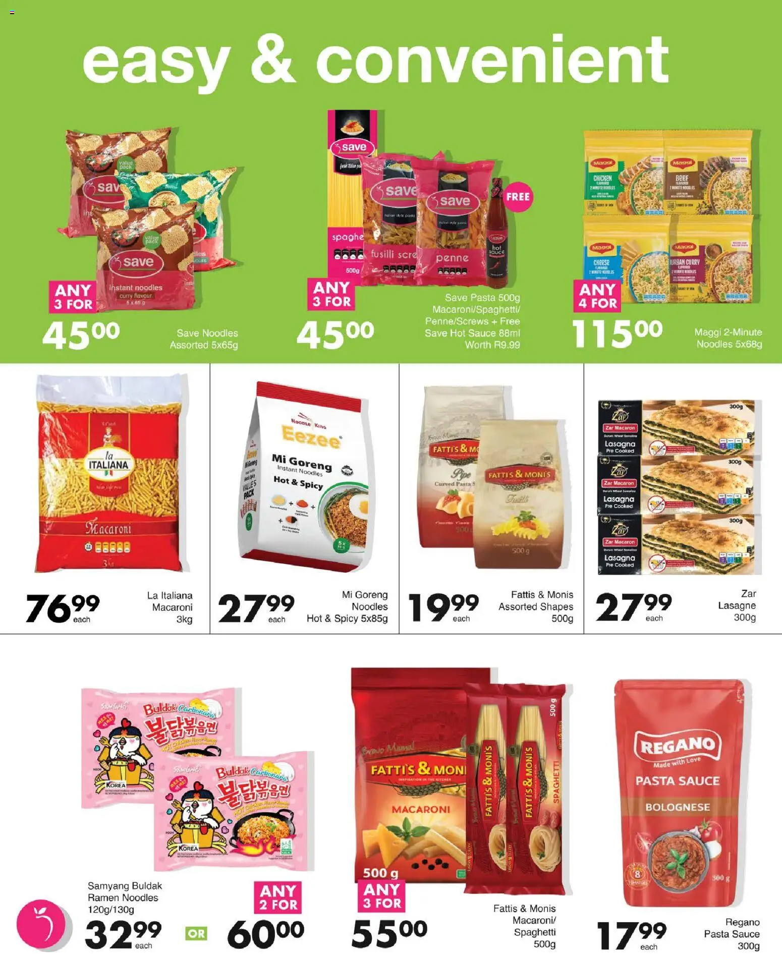 New Save catalogue – valid from 29/09/2026 | Page: 26 | Products: Noodles, Lasagna, Spaghetti, Sauce