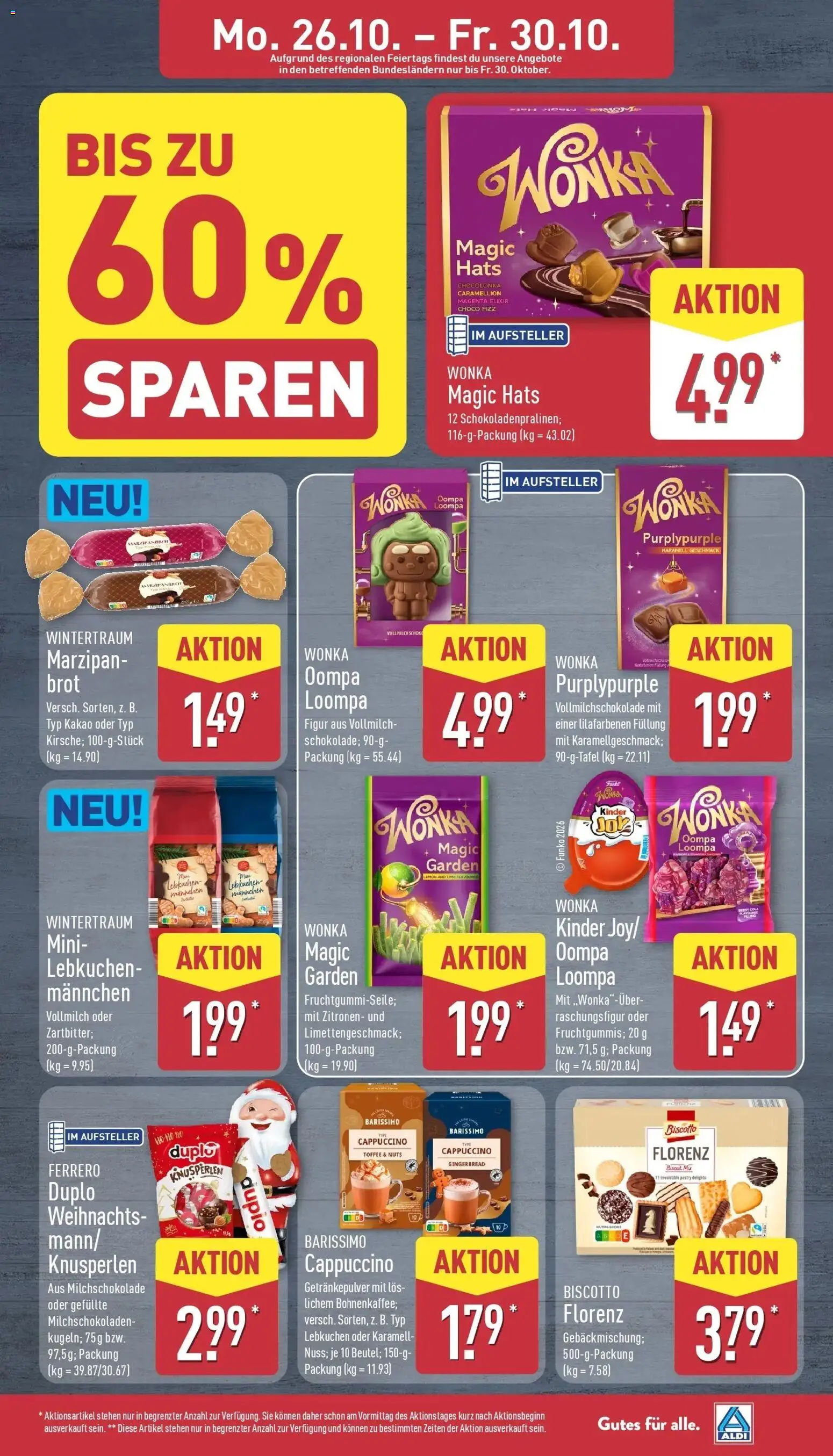 Aldi Aktueller Prospekt (ab 26.10.2026) » Angebote Online | Seite: 7 | Produkte: Ferrero duplo, Brot, Zitronen