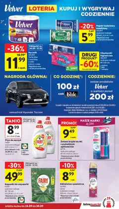 Pogląd oferty "Intermarche gazetka" - ważna od 24.09.2026 | Strona: 41 | Produkty: Odświeżacz, Płyn do naczyń fairy, Odświeżacz powietrza, Chusteczki higieniczne