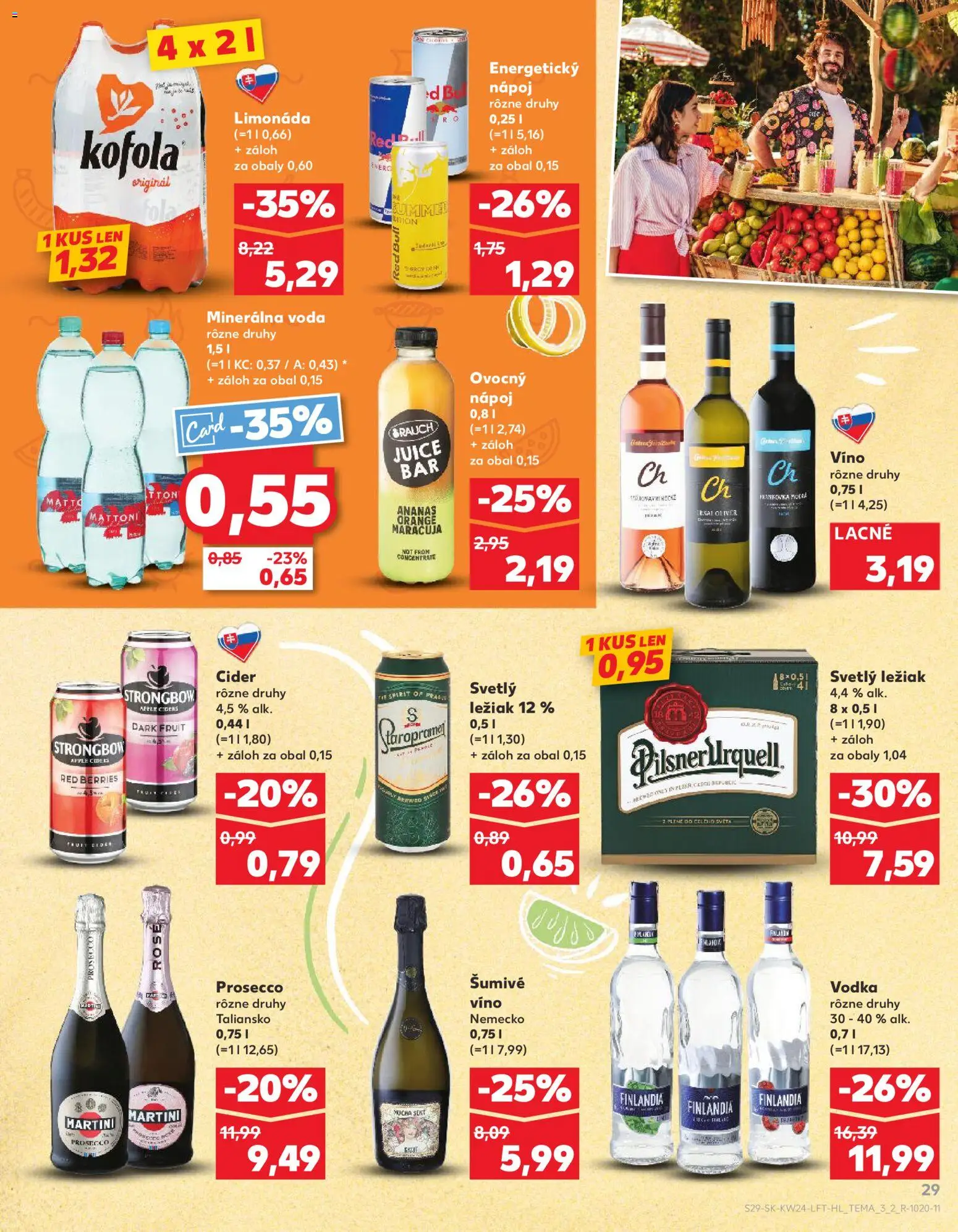 Nové Kaufland akcie – leták je platný od 11.06.2026 | Strana: 29 | Produkty: Kofola, Vodka, Minerálna voda, Finlandia