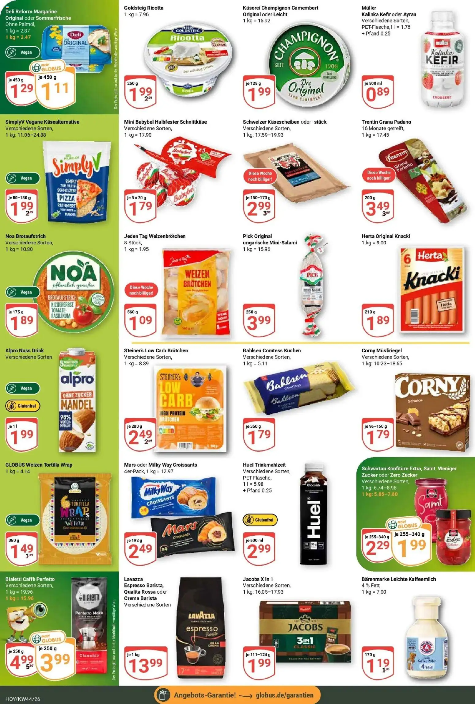 Globus Prospekt Hoyerswerda (ab 26.10.2026) » Angebote online | Seite: 10 | Produkte: Grana Padano, Margarine, Mars, Salami