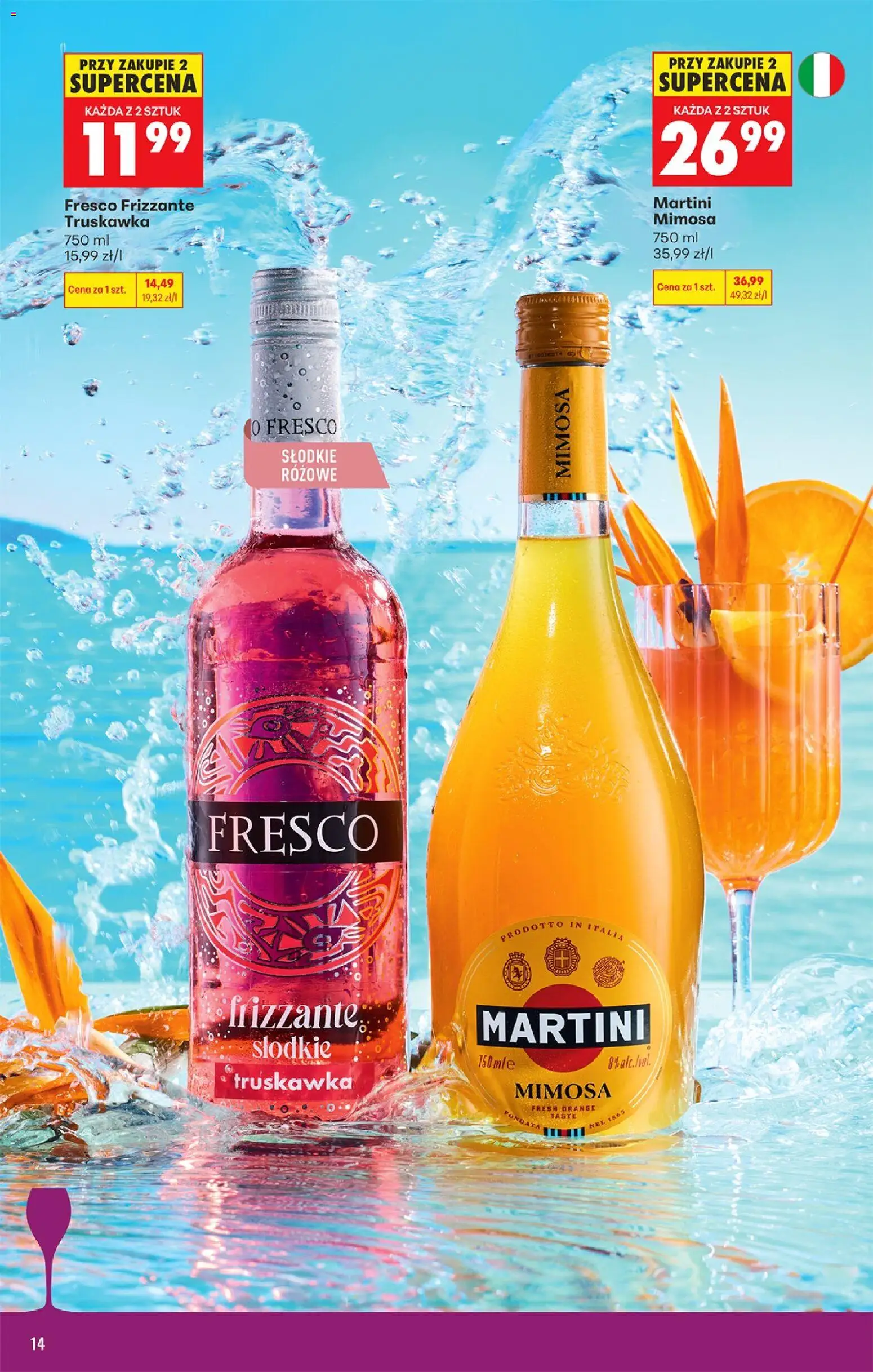 Biedronka gazetka - Czas na toast od 13.07.2026 | Strona: 14 | Produkty: Martini, Fresco