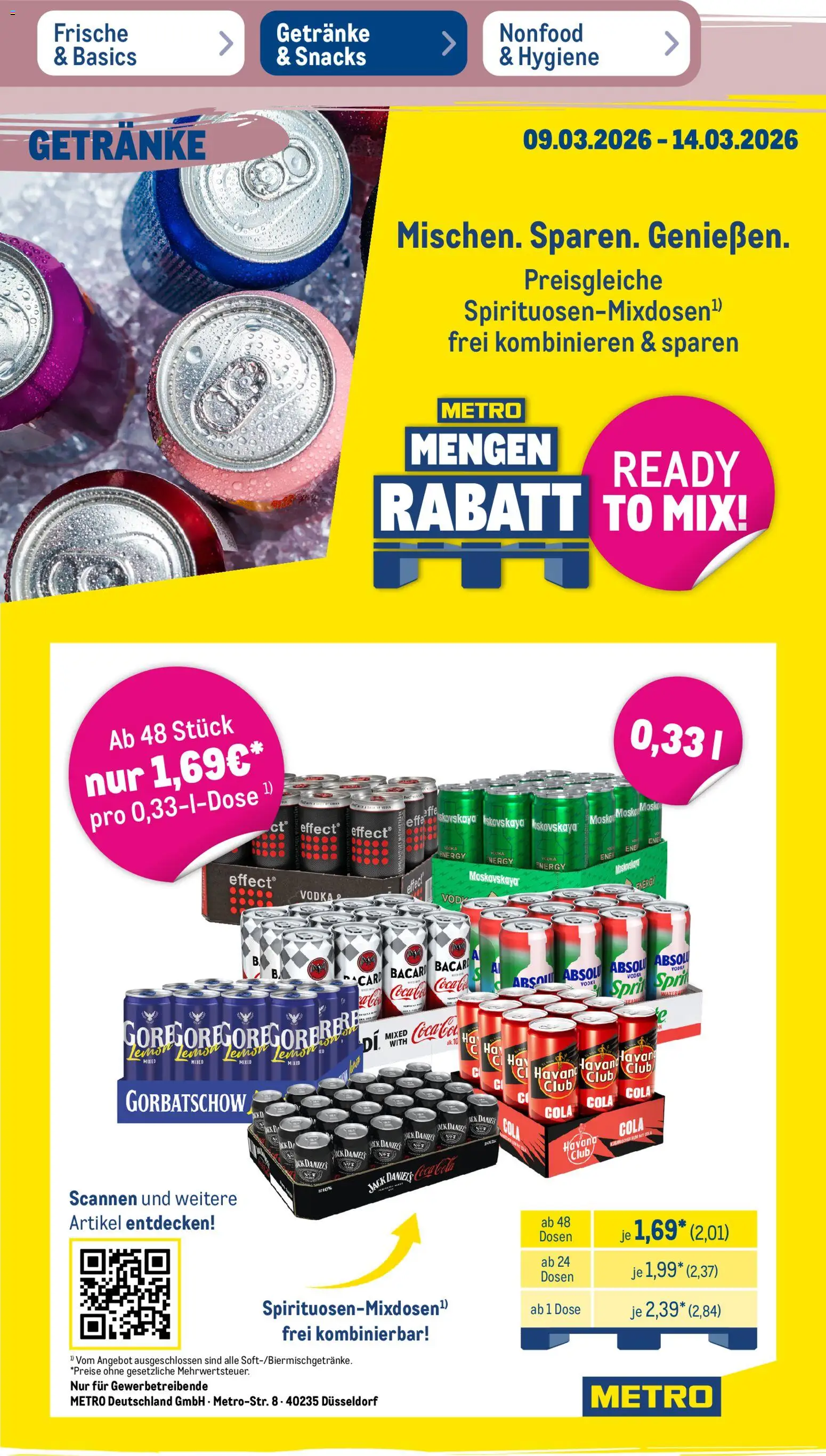 Metro Prospekt 	 – gültig ab 09.03.2026 | Seite: 37 | Produkte: Cola, Energy, Jack Daniel's, Vodka