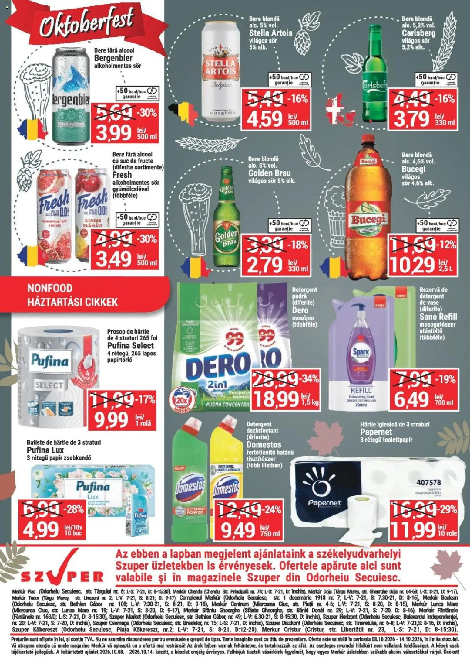 Noul catalog Merkur – valabil de la 08.10.2026 | Pagină: 4 | Produse: Detergent de vase, Vase, Detergent, Cireșe