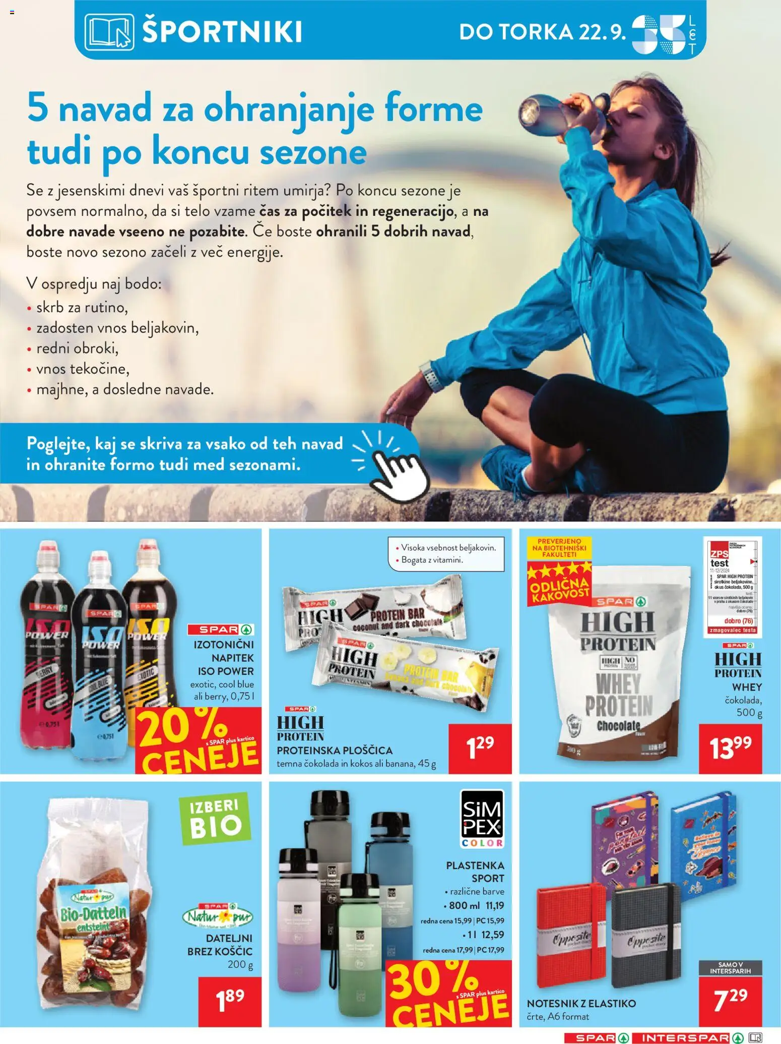 Novi Spar katalog ponudbe – veljaven od 16.09.2026 | Stran: 39 | Izdelki: Med, Temna čokolada, Cokolada