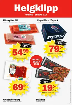 Pekås erbjudanden - Förhandsvisning av reklamblad från butik Pekås aktuell från 04.05.2026 | Sida: 8 | Produkter: Fläskytterfilé, Pepsi, Pizza, Pizzakit