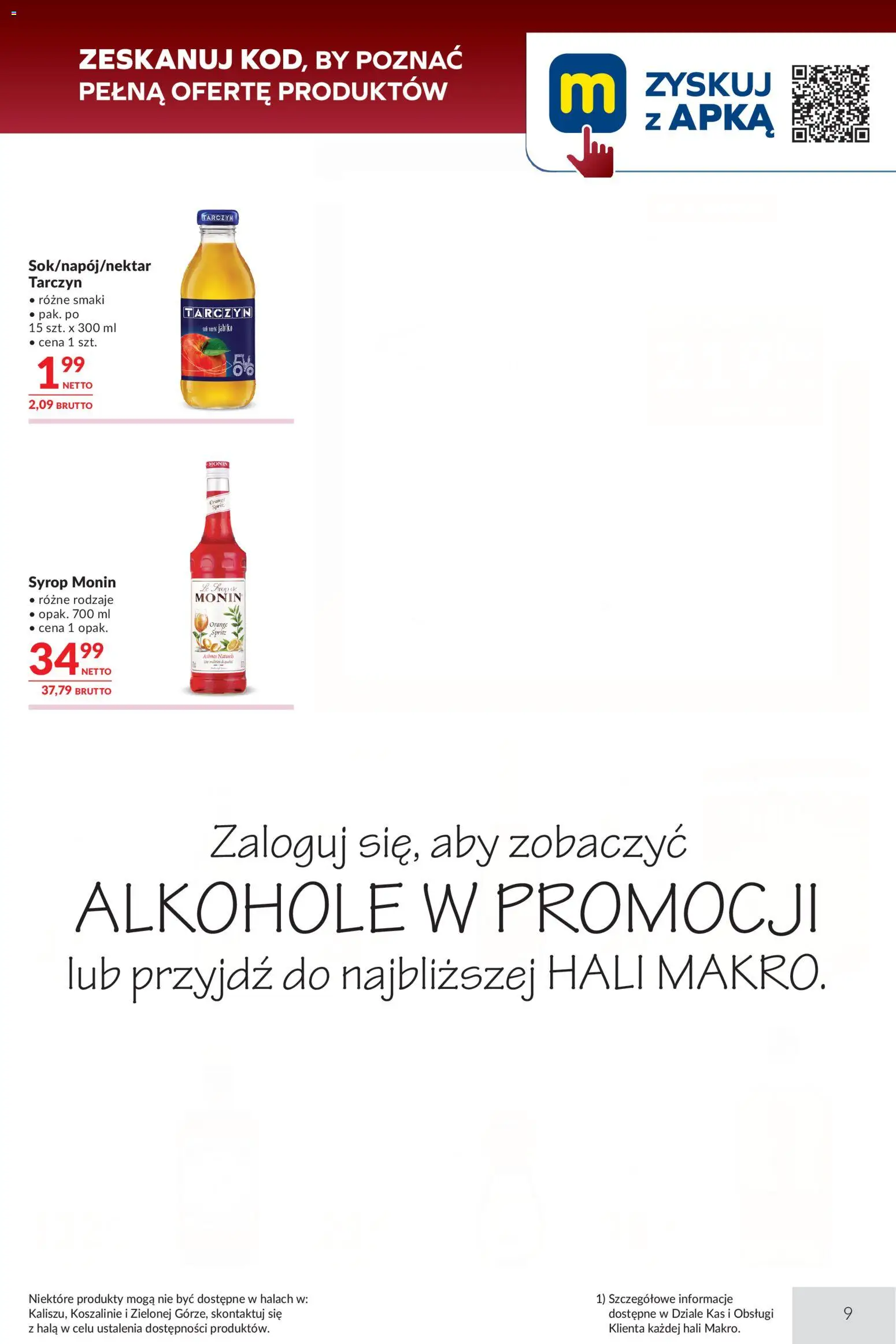 Makro gazetka - Oferta dla gastronomii od 07.07.2026 | Strona: 9 | Produkty: Syrop