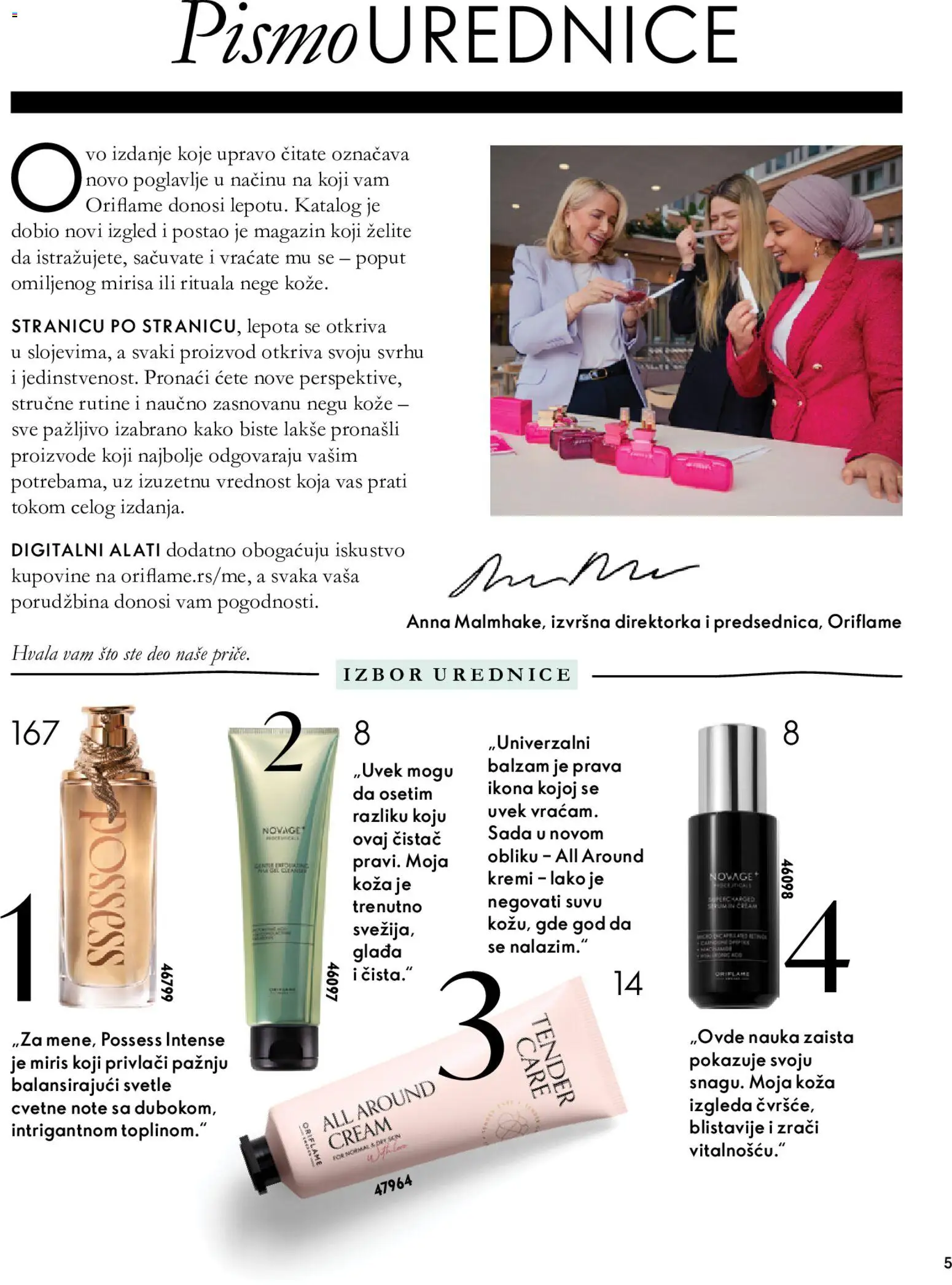 Oriflame katalog - važi od 07.10.2026 | Strana: 5 | Proizvode: Magazin, Sto, Miris, Balzam