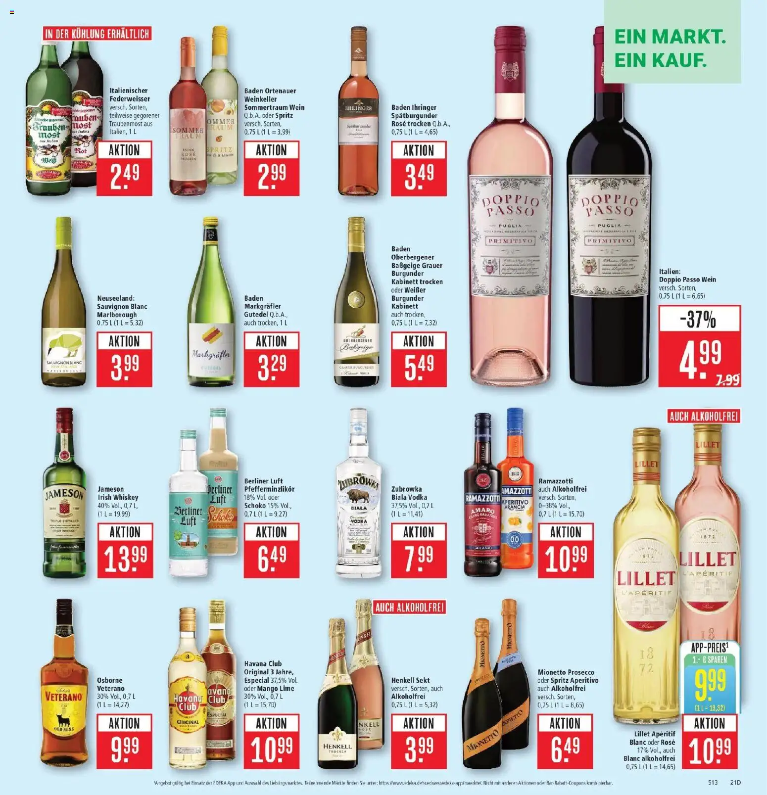 Marktkauf Prospekt Weil Am Rhein (ab 17.08.2026) » Angebote online | Seite: 29 | Produkte: Osborne, Jameson, Mango, Vodka