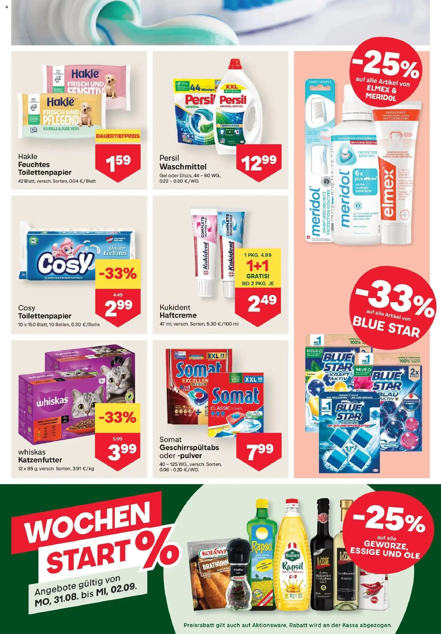 MPREIS Pfunds von 27.08.2026 - Aktuelle Angebote | Seite: 11 | Produkte: Pfeffer, Geschirrspültabs, Rapsöl, Waschmittel