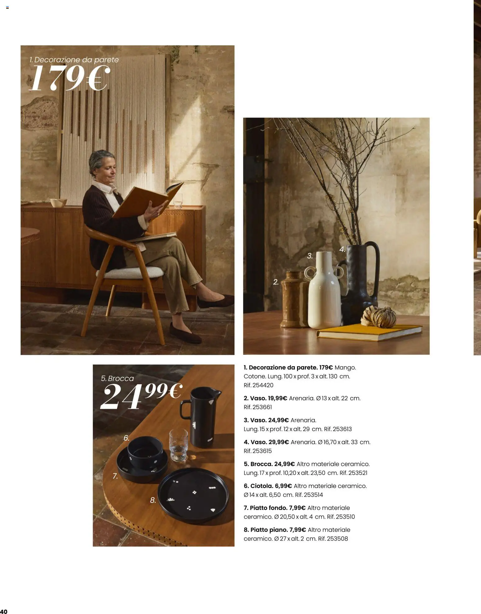 Volantino Maisons du Monde del 23/09/2026 | Pagina: 40 | Prodotti: Piatto, Decorazione