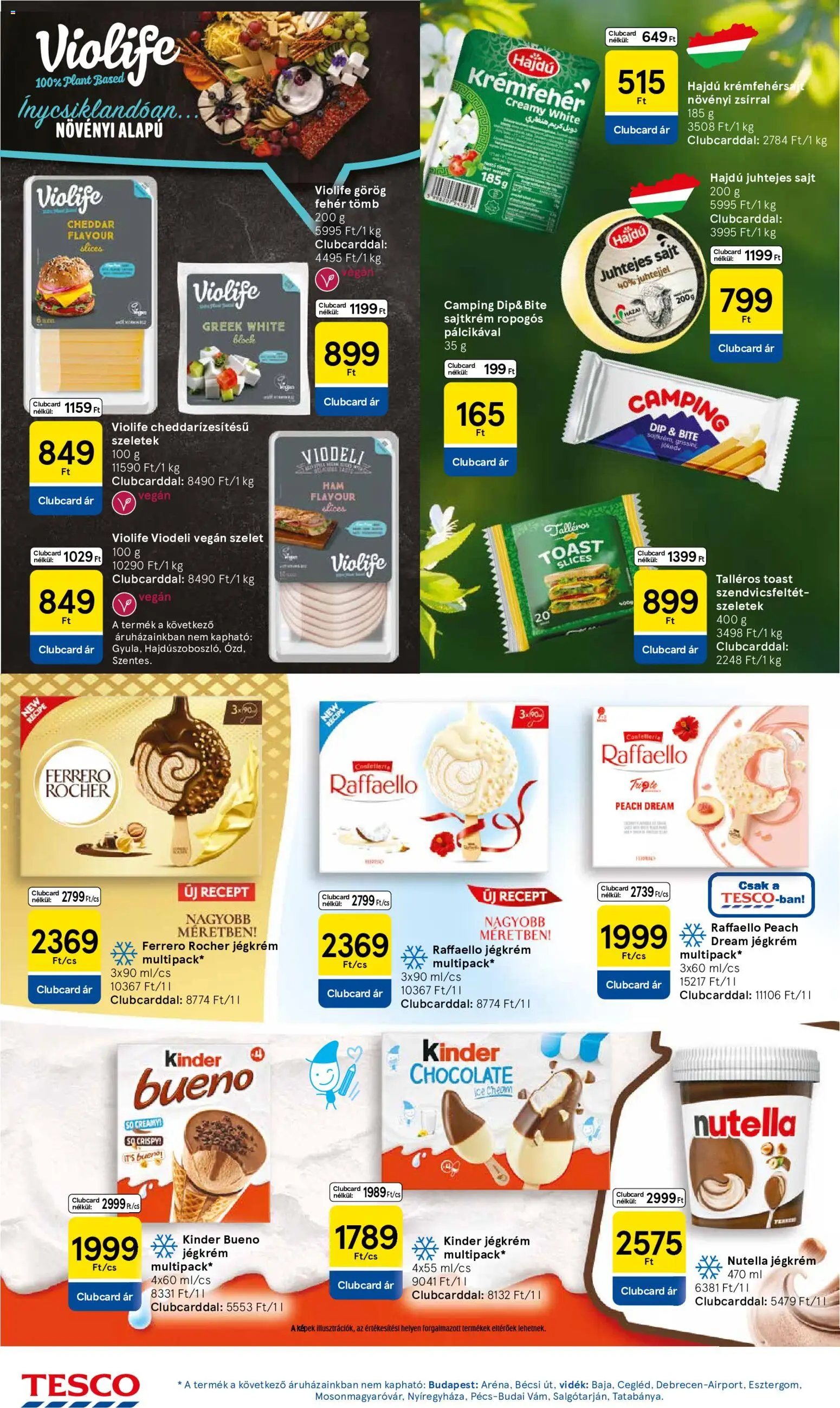 Tesco akciós ujság - amely érvényes a következő dátumtól: 11.06.2026 | Oldal: 18 | Termékek: Raffaello, Sajt, Vegán, Só