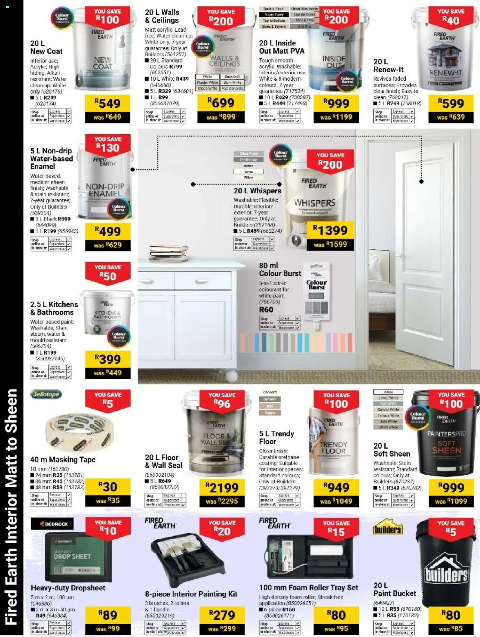 New Builders catalogue – valid from 06/10/2026 | Page: 24 | Products: Paint, Plaster, Water, Tape