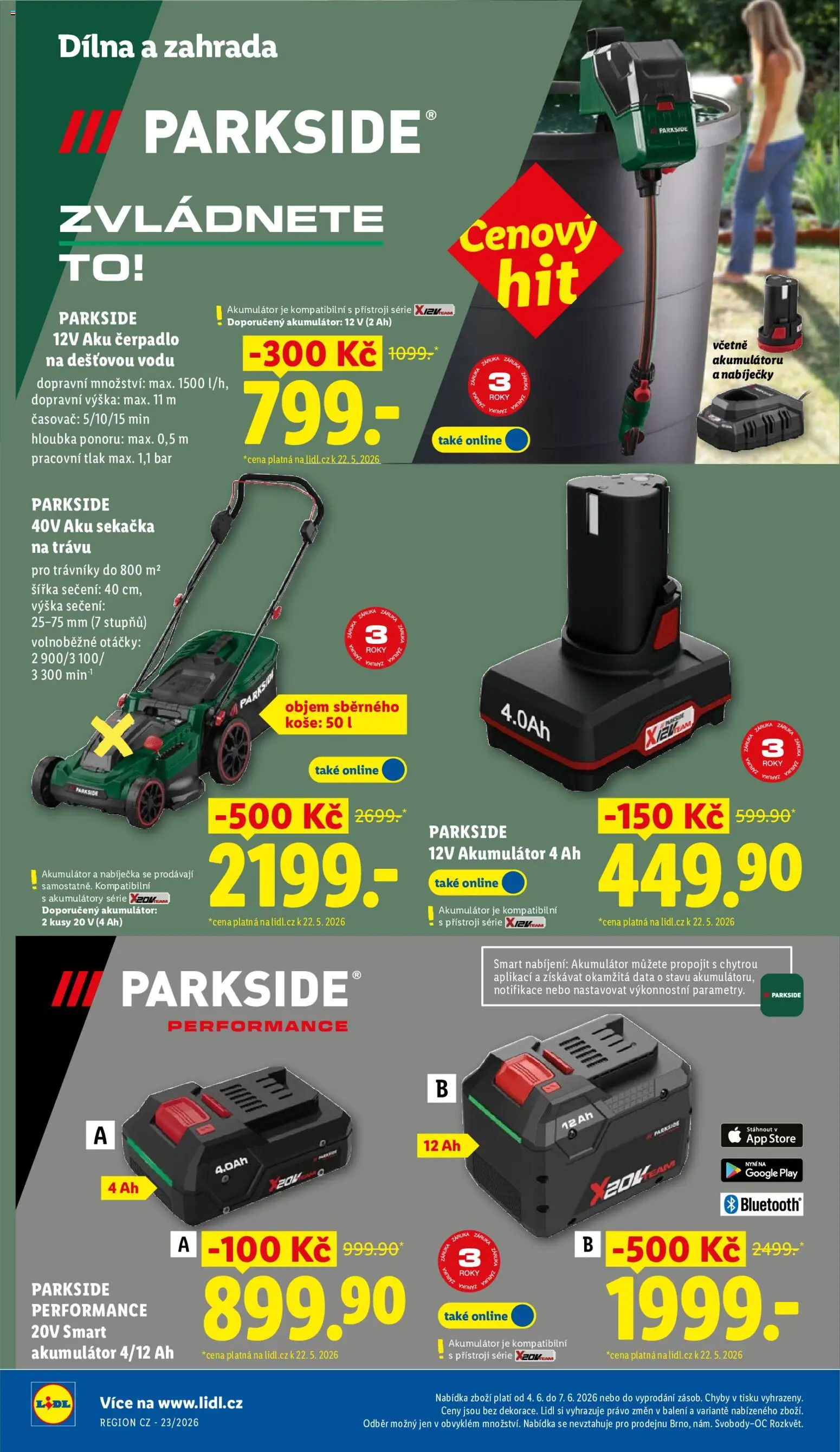Lidl leták od 04.06.2026 | Strana: 36 | Produkty: Parkside, Zahrada, Časovač, Čerpadlo