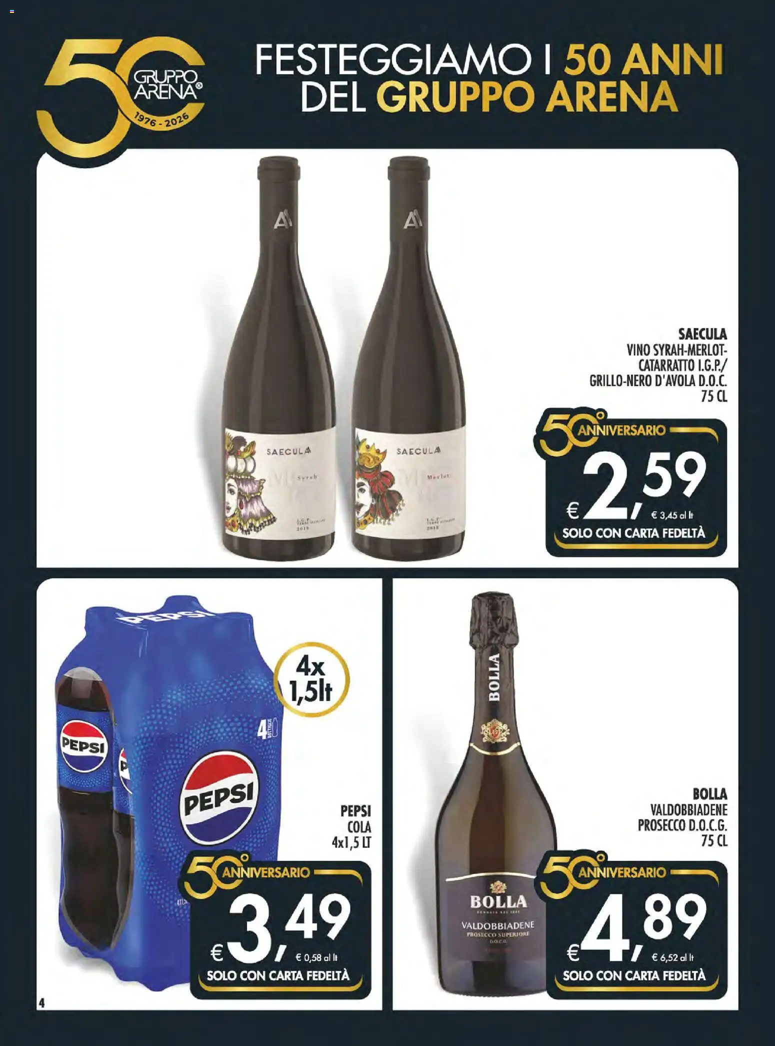 Volantino SuperConveniente del 21.05.2026 | Pagina: 4 | Prodotti: Prosecco, Vino, Pepsi